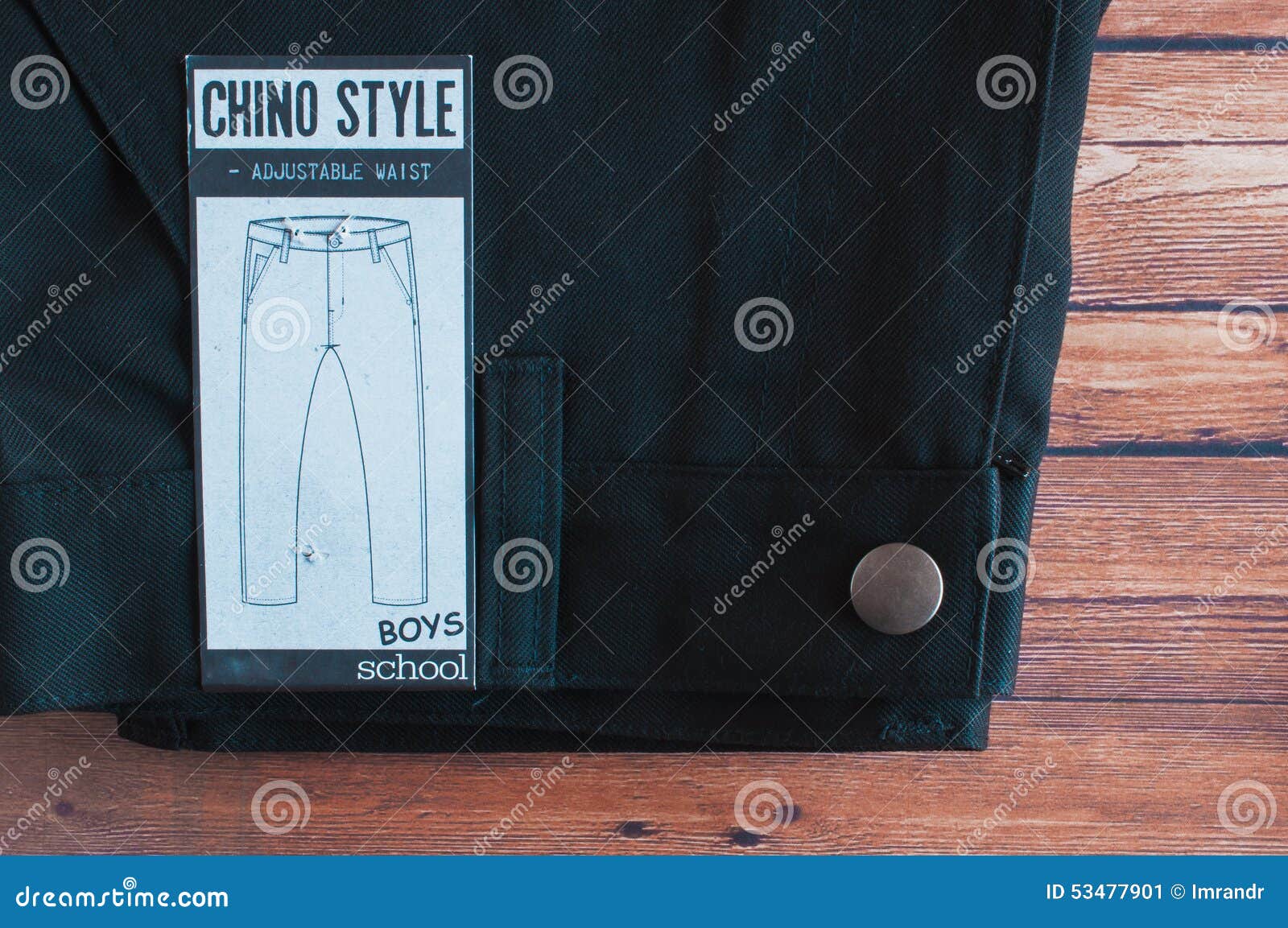 black chino style school trouser