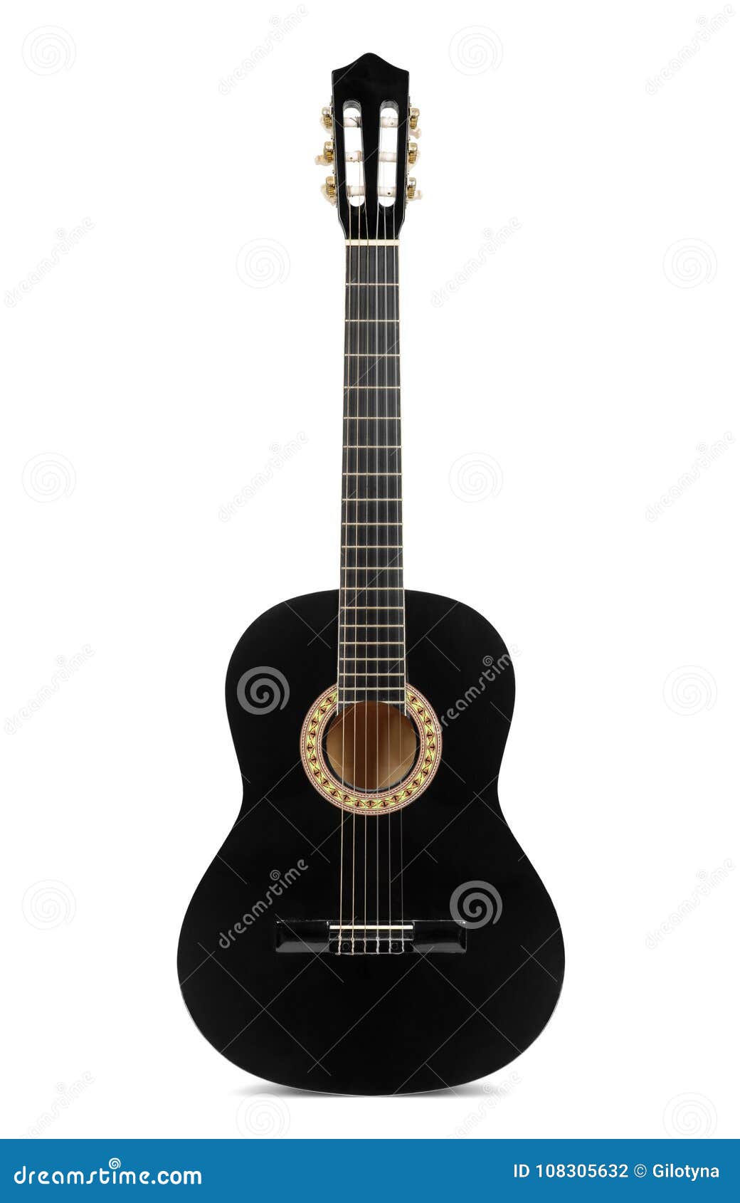 Black classical guitar stock photo. Image of equipment 108305632