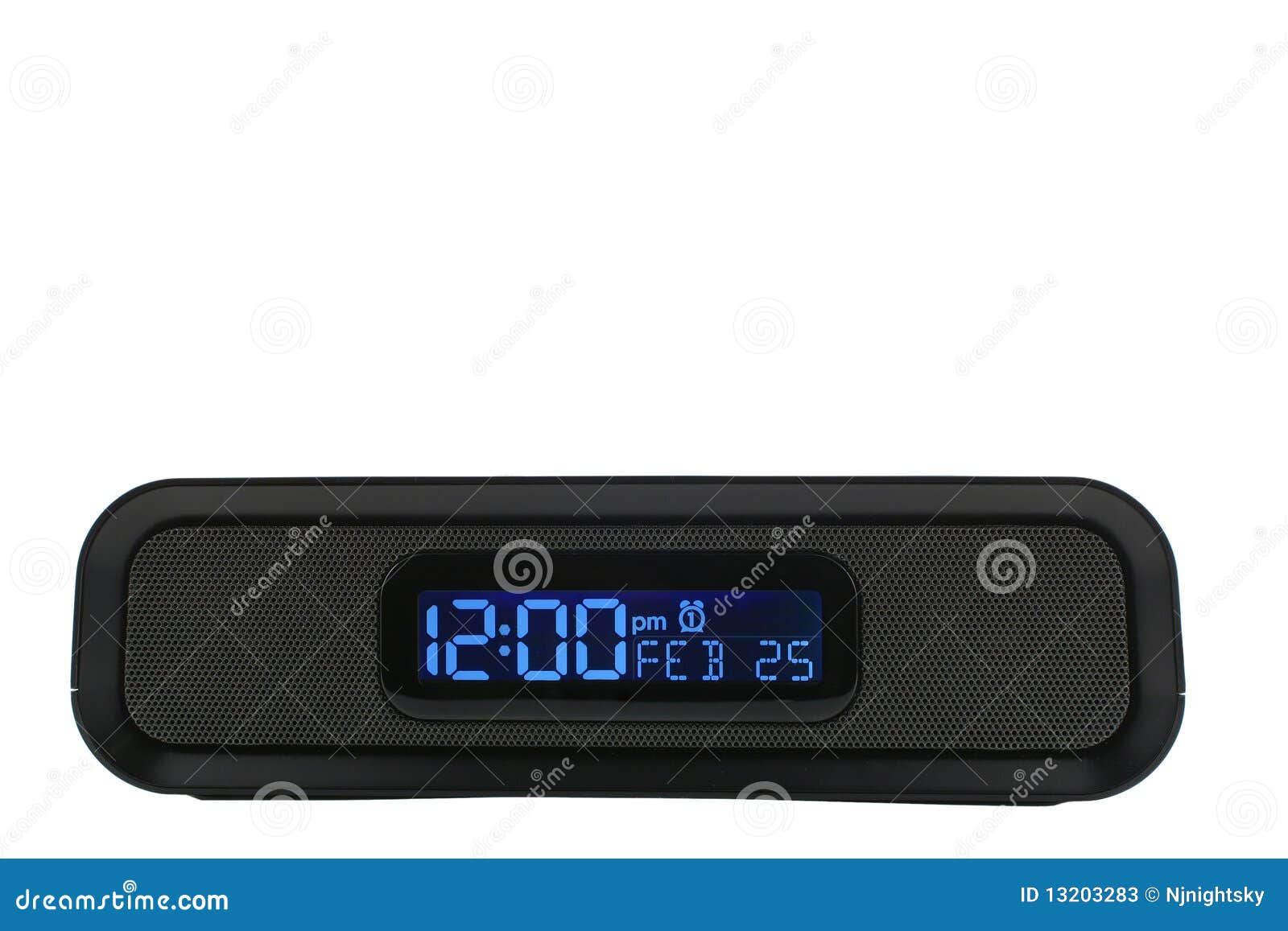 Black clock radio stock image. Image of clock, electronics 13203283
