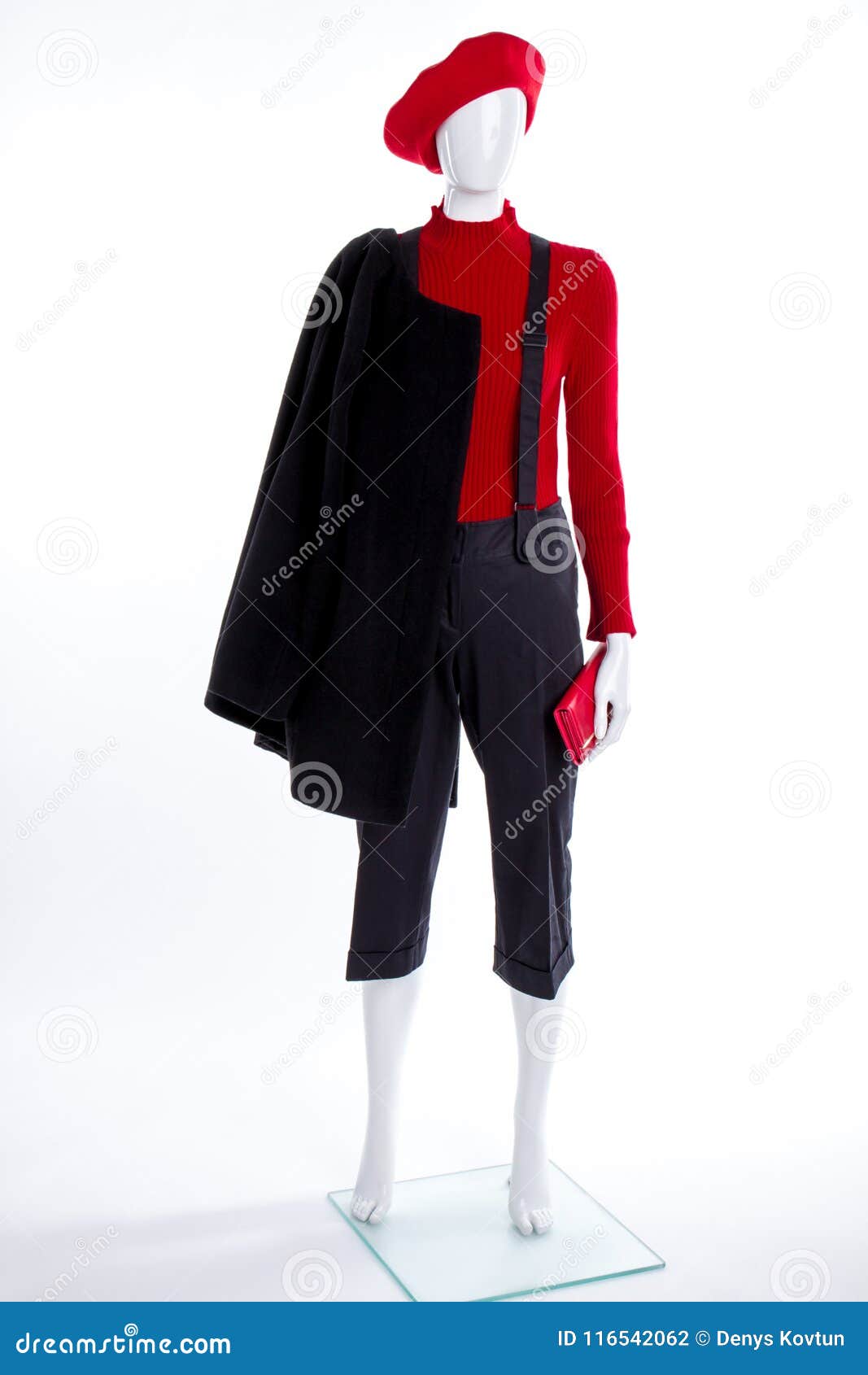 Black Coat on Female Mannequin. Stock Photo - Image of mannequin ...