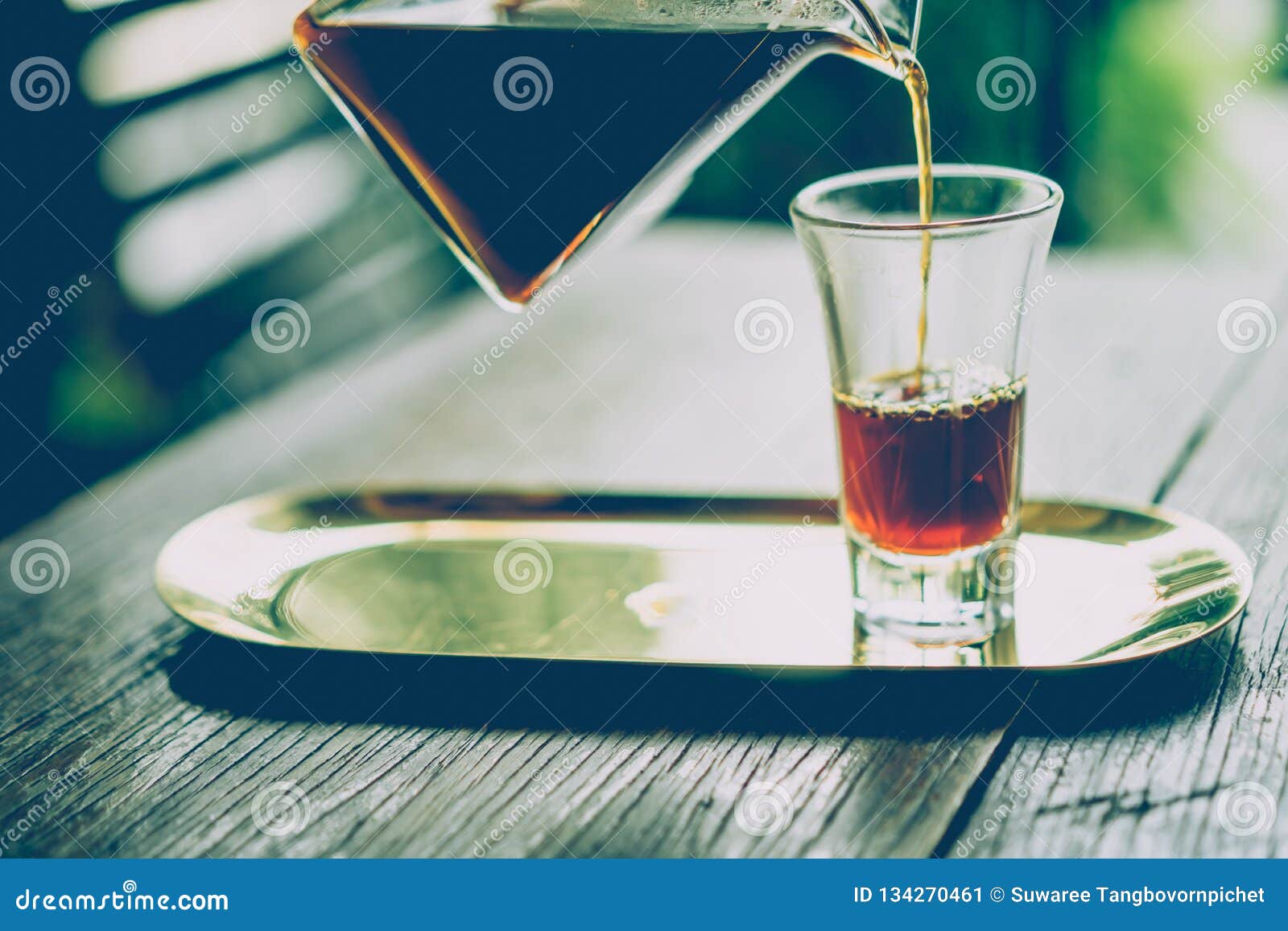 Black Coffee Or Americano On Table. Stock Image Image of