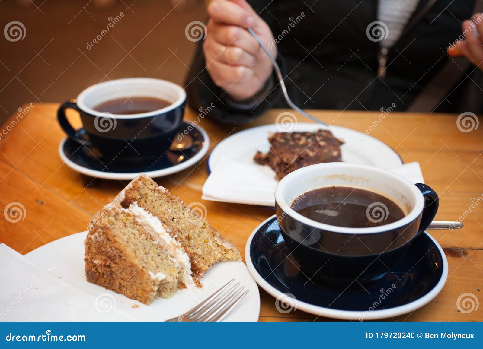  Coffee And Cake In A Cafe  With Friends Stock Photo Image 