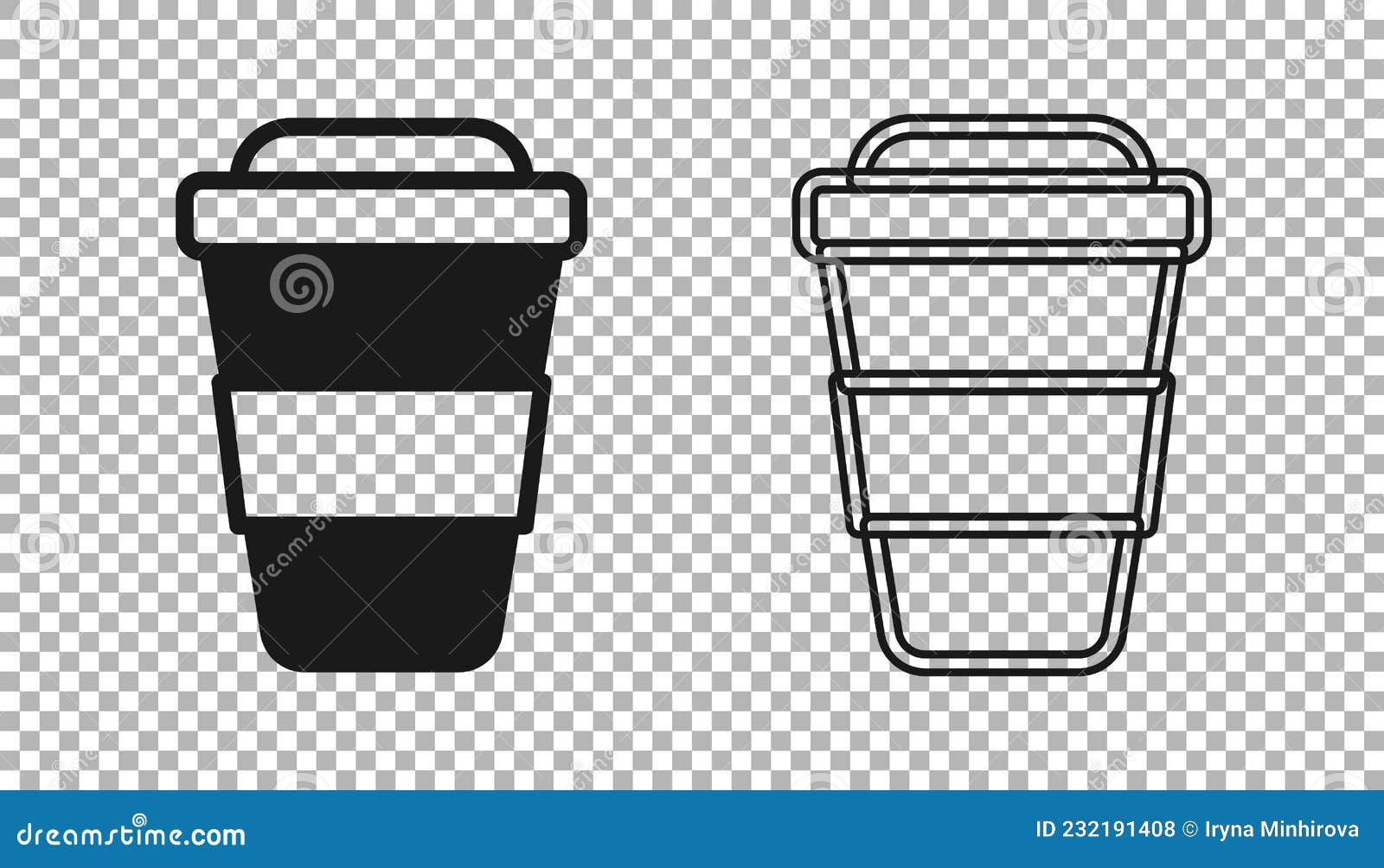 Coffee cup isolated on a transparent background Vector Image