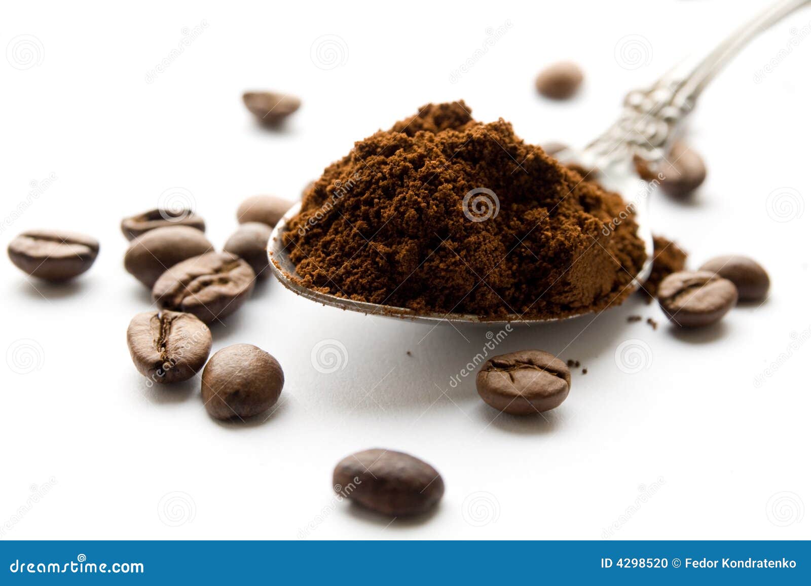 Black Coffee in Ground and Beans Stock Photo Image of roasted