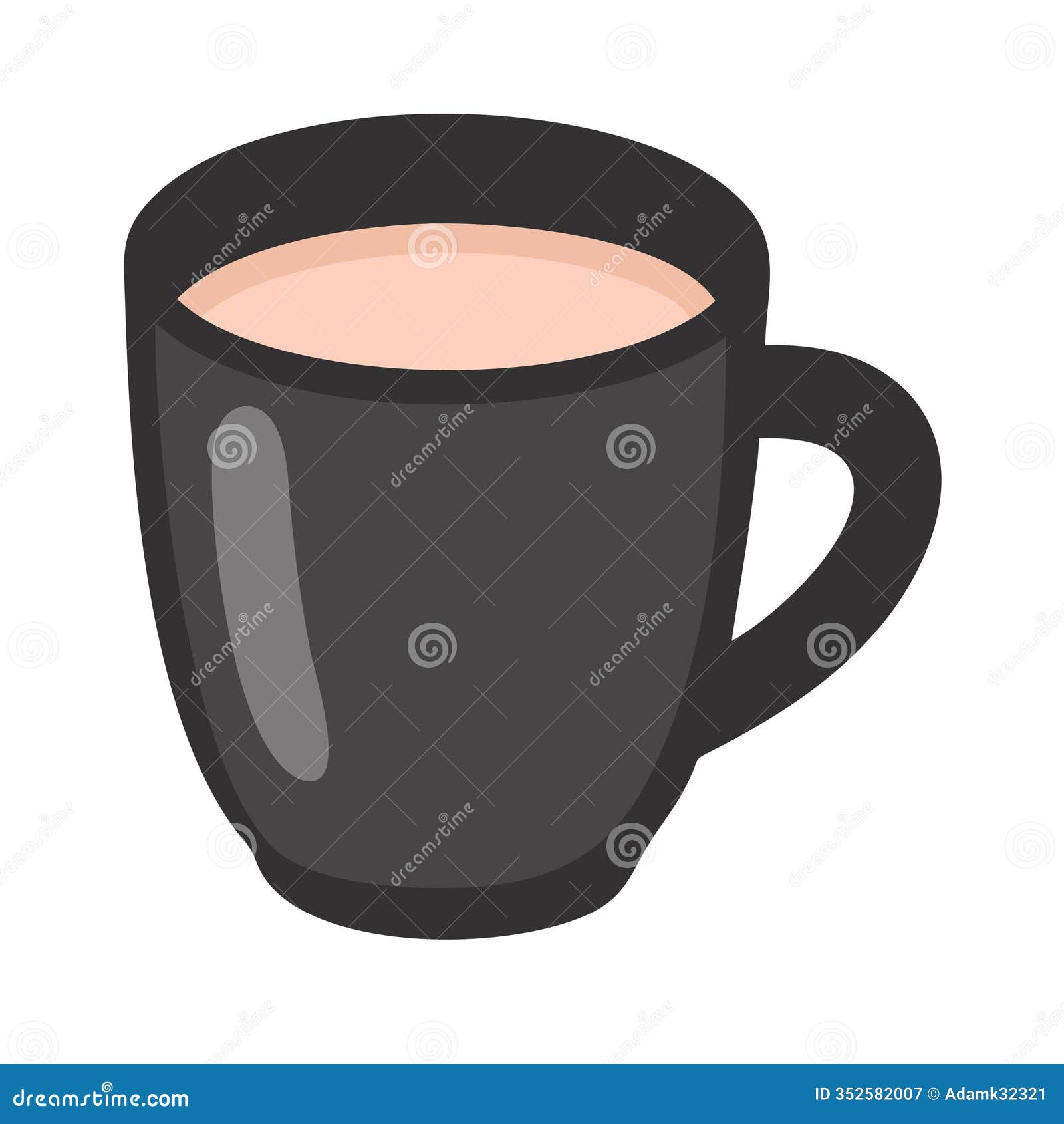 black coffee mug   for cafe decor and branding