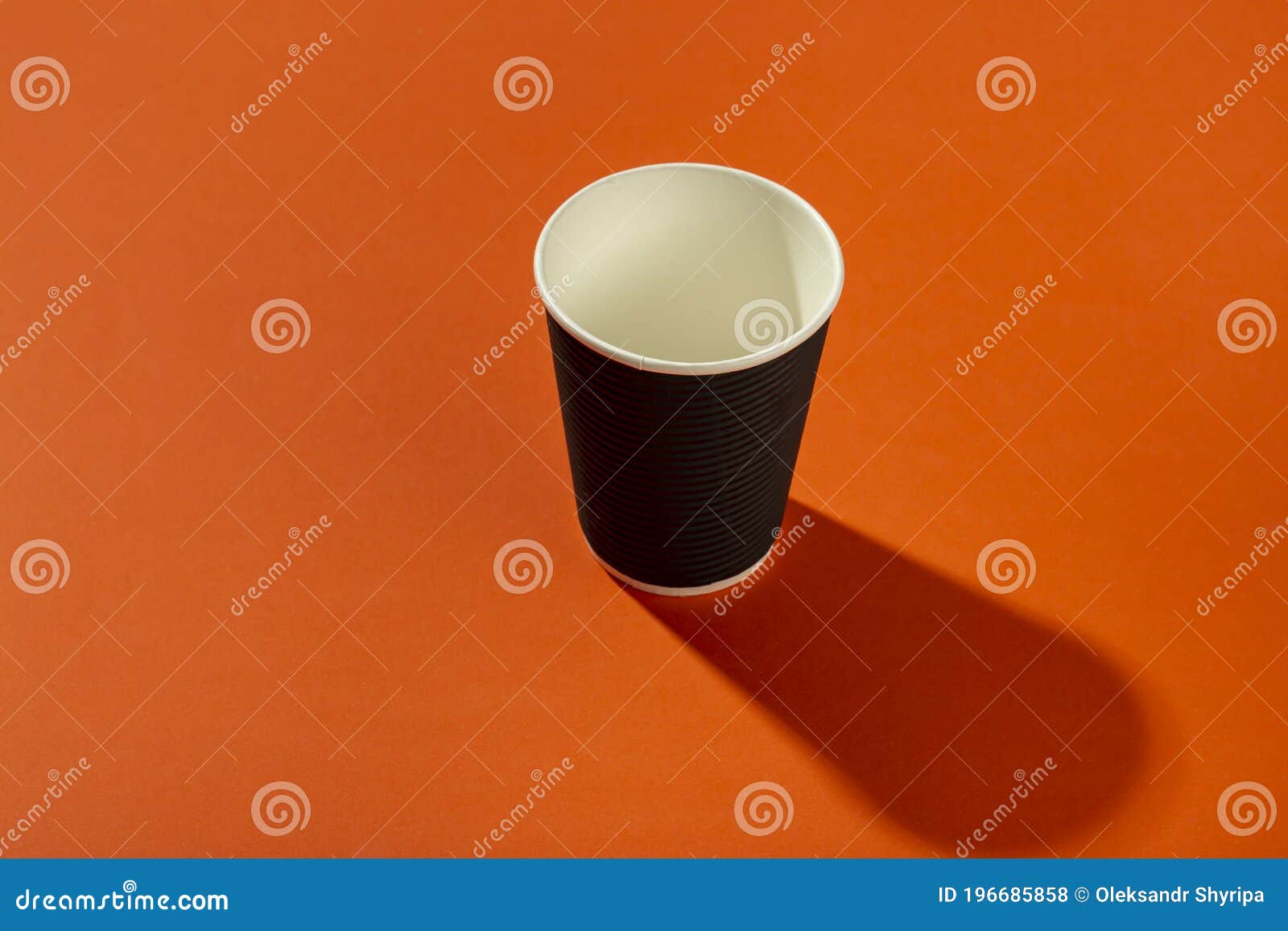 Black coffee paper cup stock photo. Image of isolated - 196685858