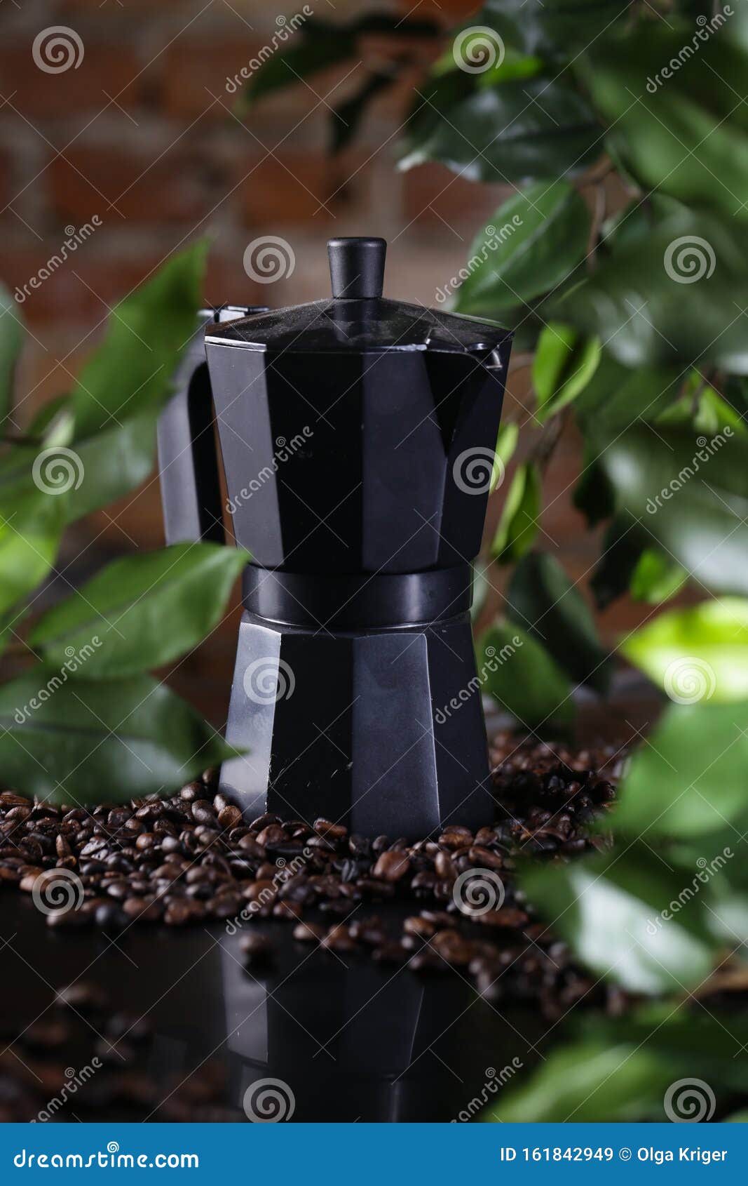Black coffee pot stock image. Image of saucer, background 161842949