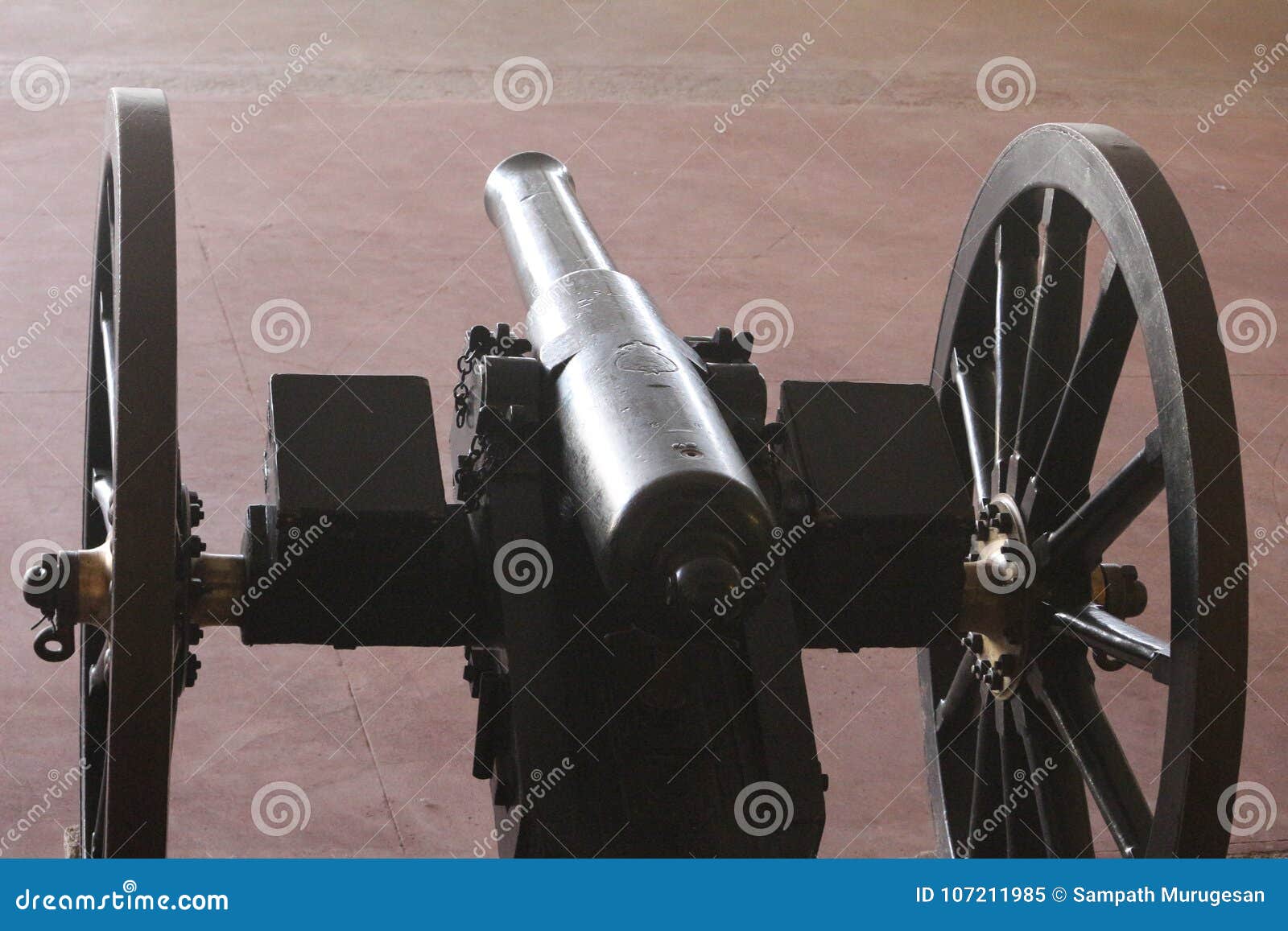Black Color Cannon View Light Artillery Stock Image Image of order
