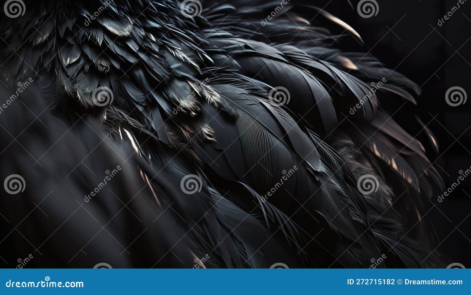 Black Color Feathers Bird Background Colored Plumage Stock