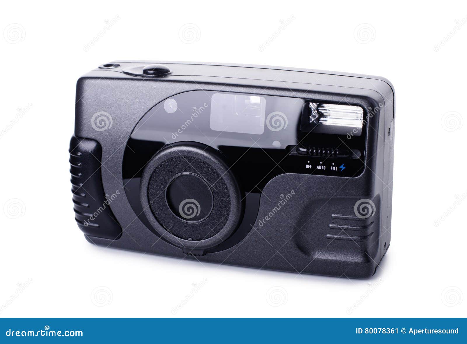 Black compact film camera stock image. Image of premier 80078361