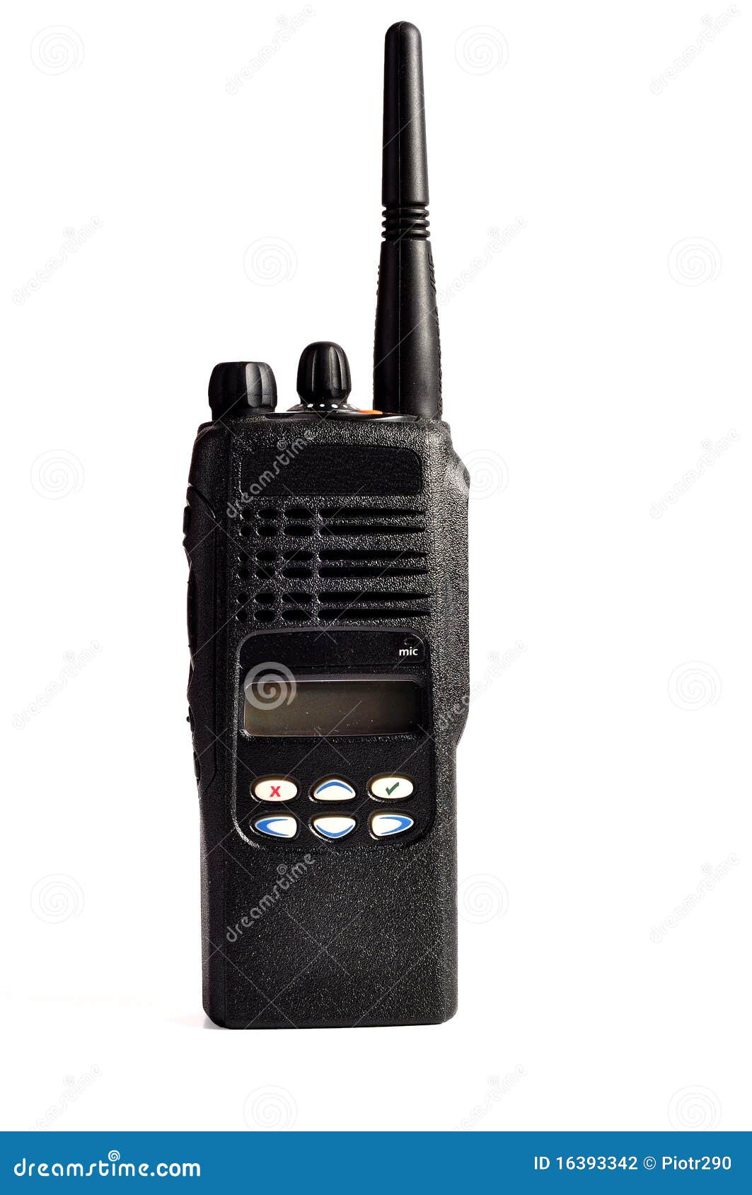 Black Compact Professional Portable Radio Set. Stock Photo Image of