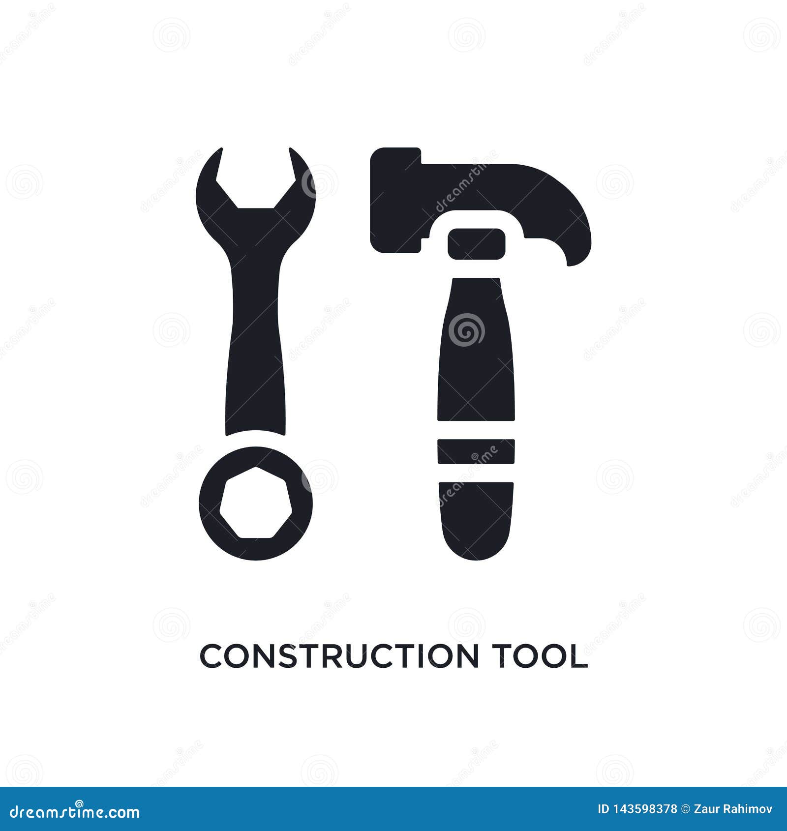 Black Construction Tool Isolated Vector Icon. Simple Element