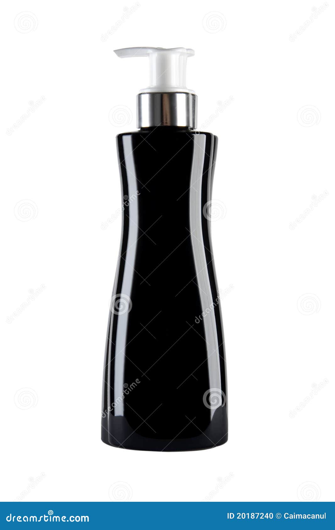 Black cosmetics bottle stock photo. Image of bath, hair 