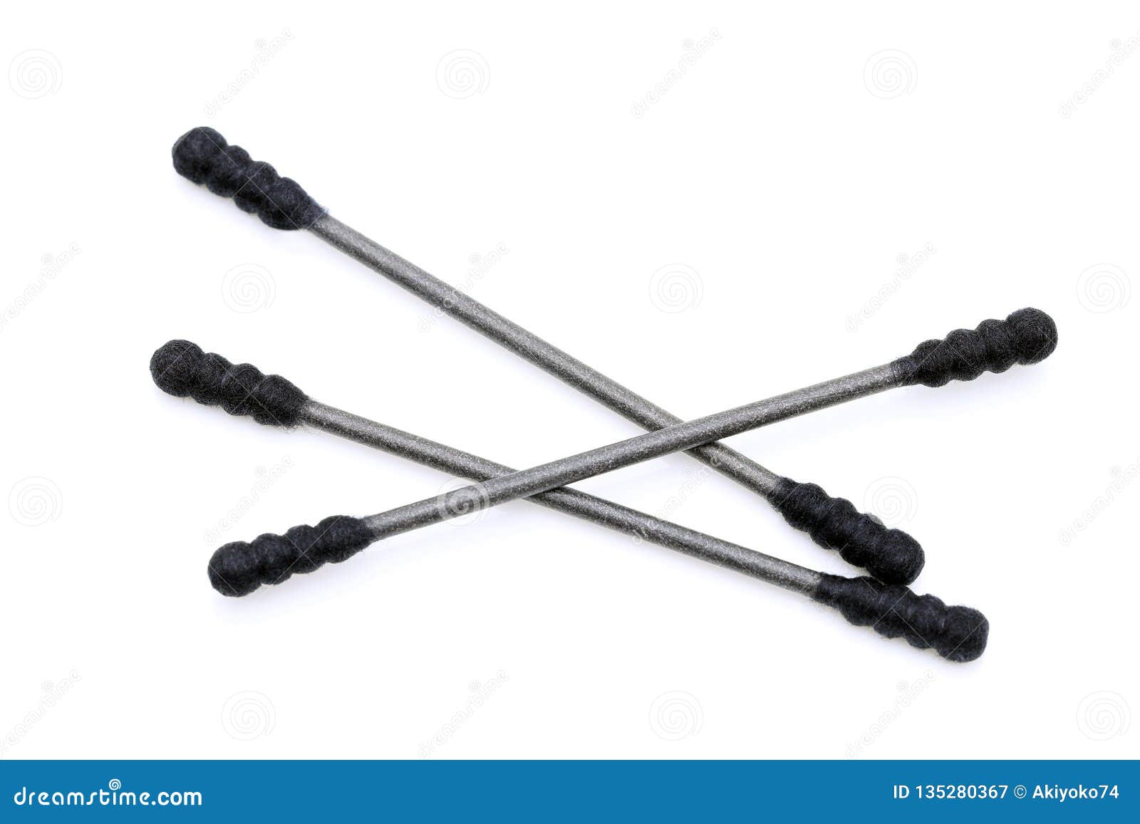 Black cotton swabs stock image. Image of clothes, bathroom 135280367