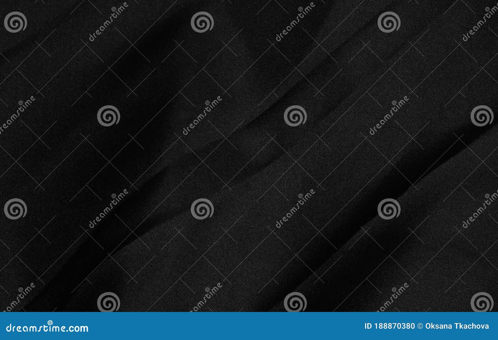 Black Crumpled Fabric Texture Background Stock Photo - Image of surface ...