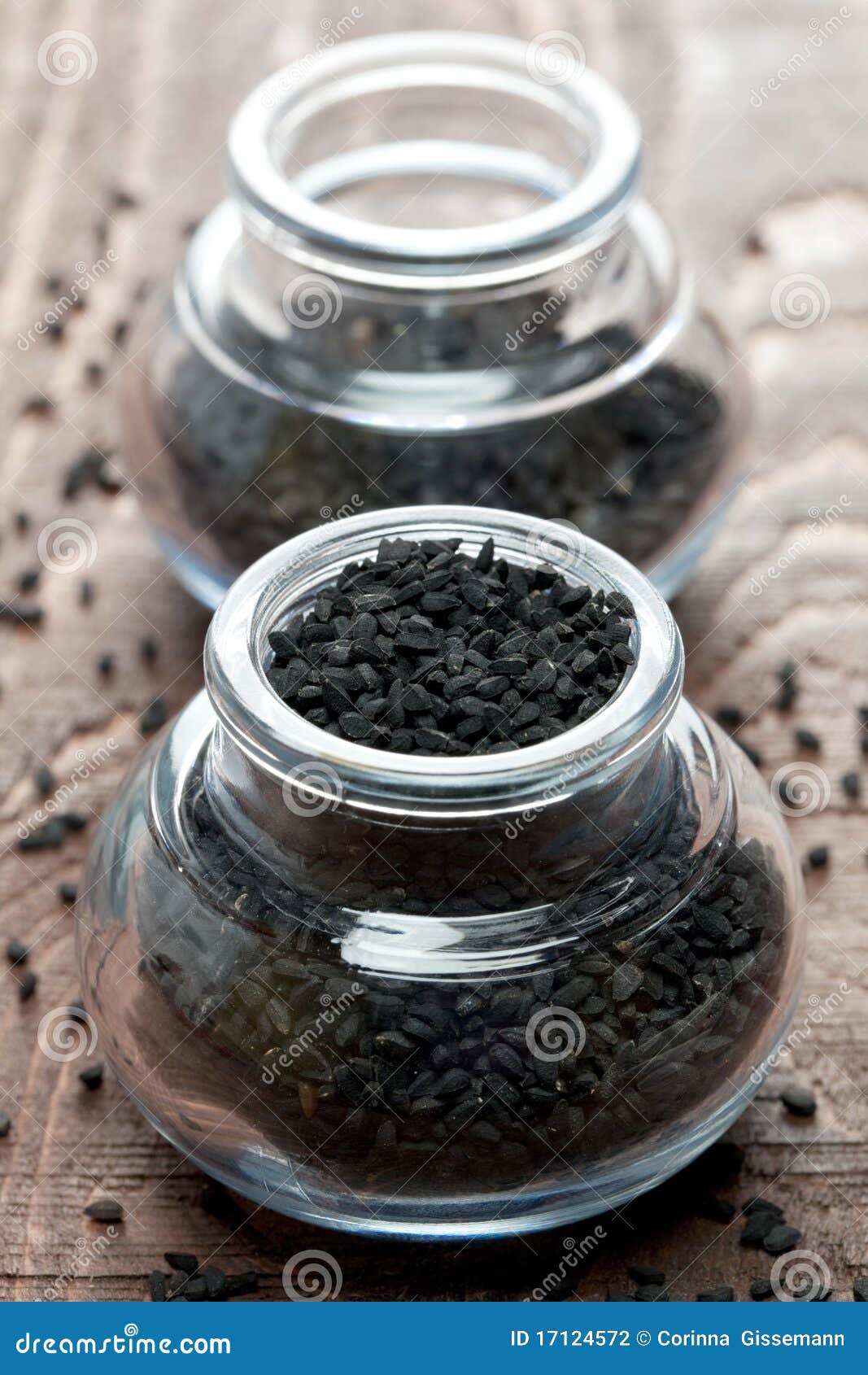 Black Cumin With A Tulsi Leaves Stock Photography