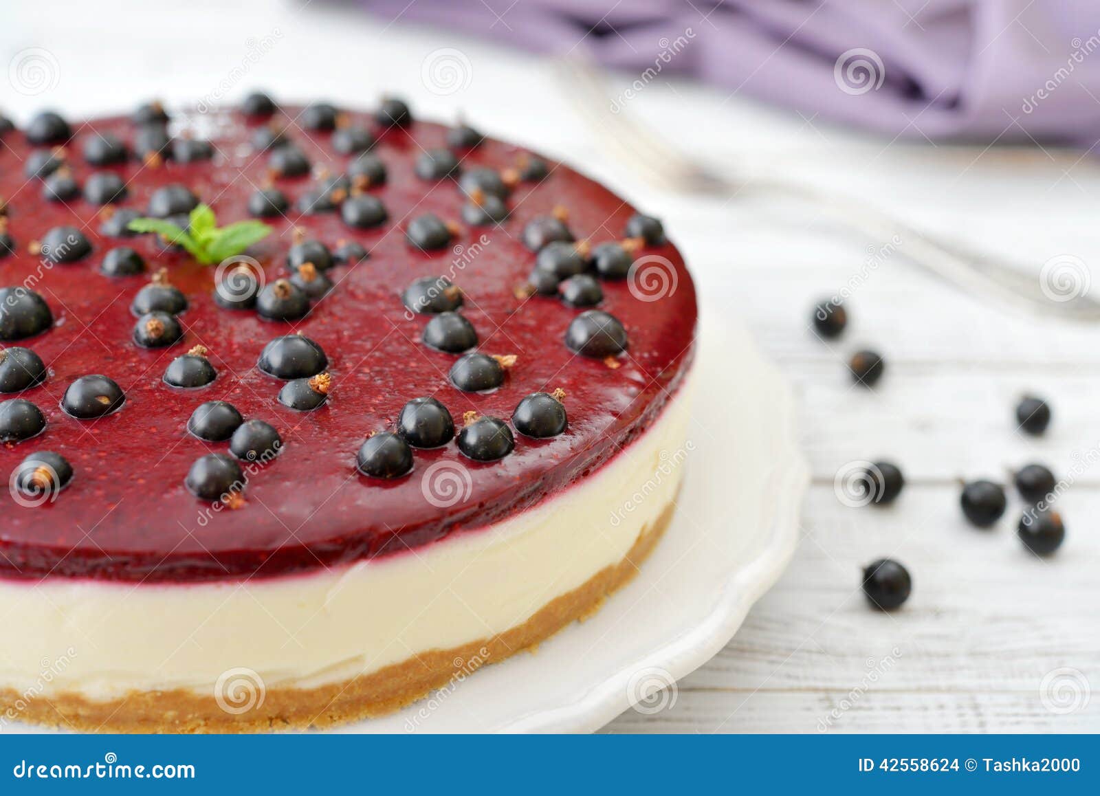 Black currant cheesecake stock photo. Image of wooden - 42558624