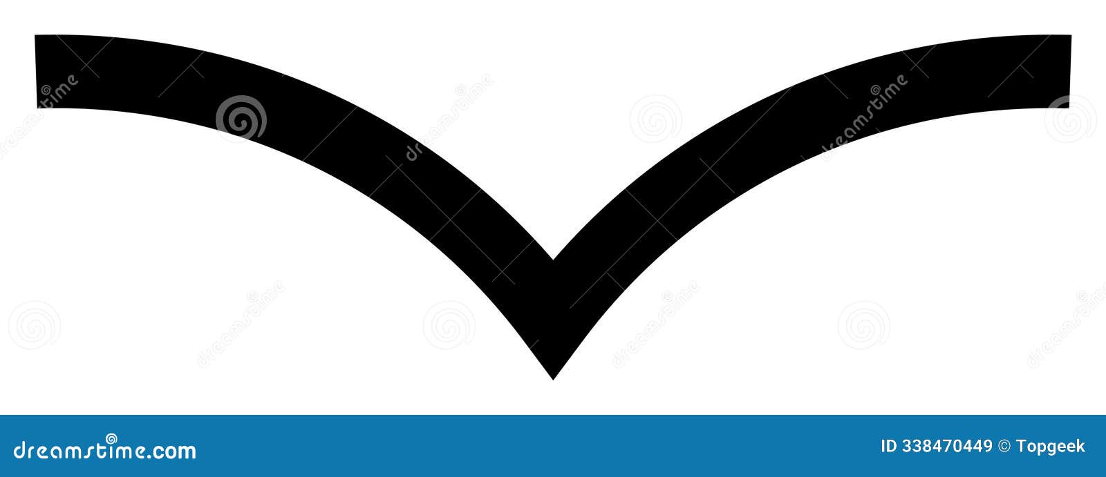 black curved  resembling a simplified bird in flight, ed with minimalist aesthetics