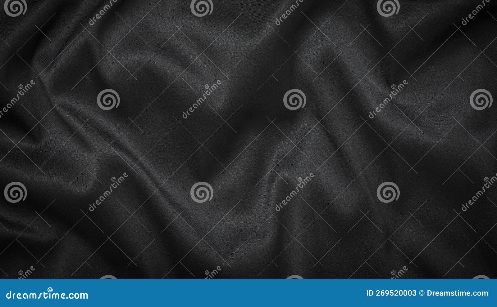 Black or Dark Gray with Silk Sheen Wavy Fabric Texture Background Stock ...