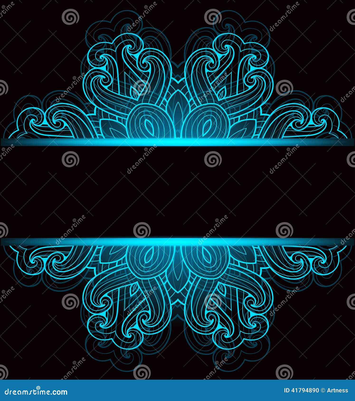 Black Decorative Background Stock Vector Illustration of shining, swirl 41794890