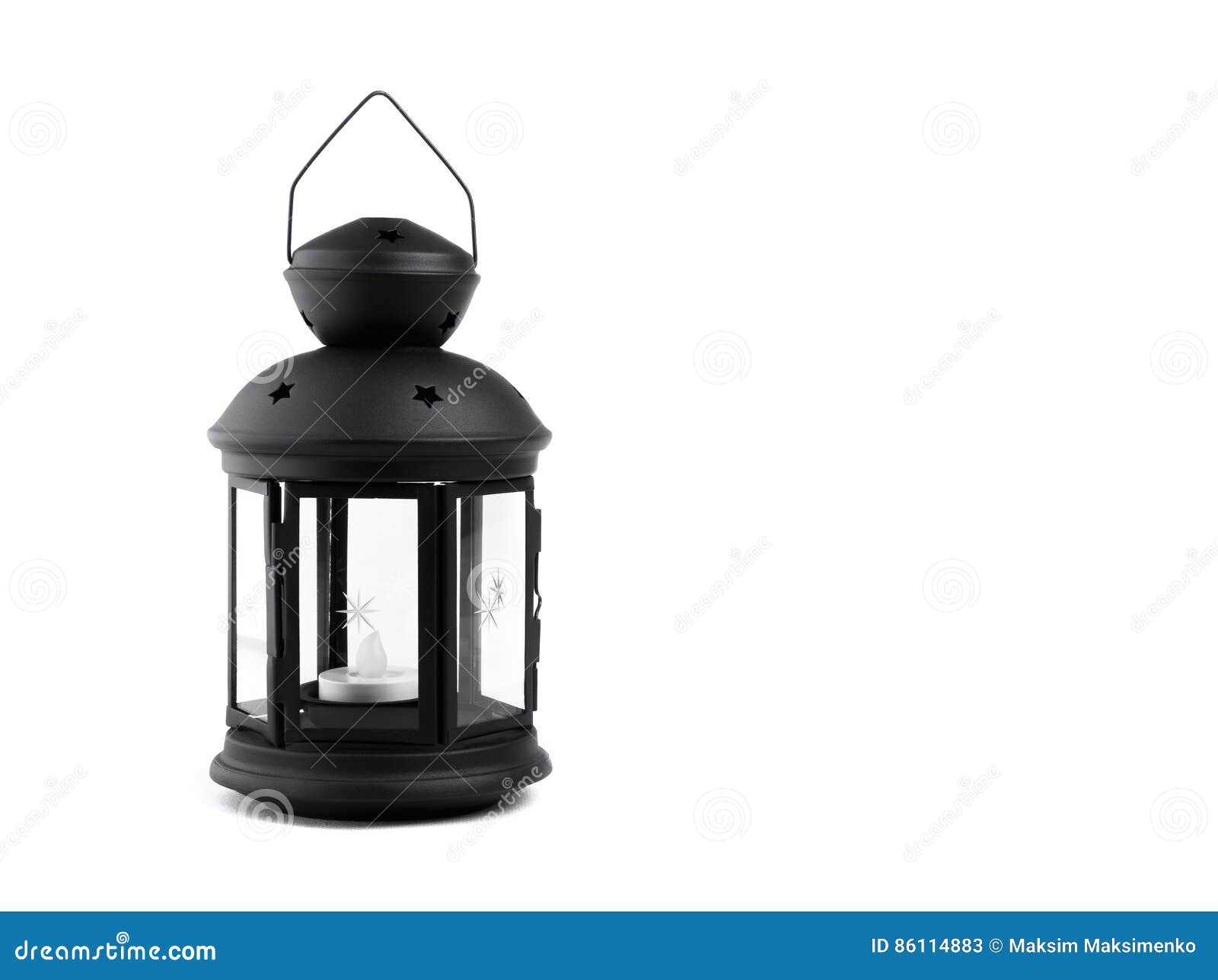 Black Decorative Lantern, Isolated on White Stock Image Image of iron