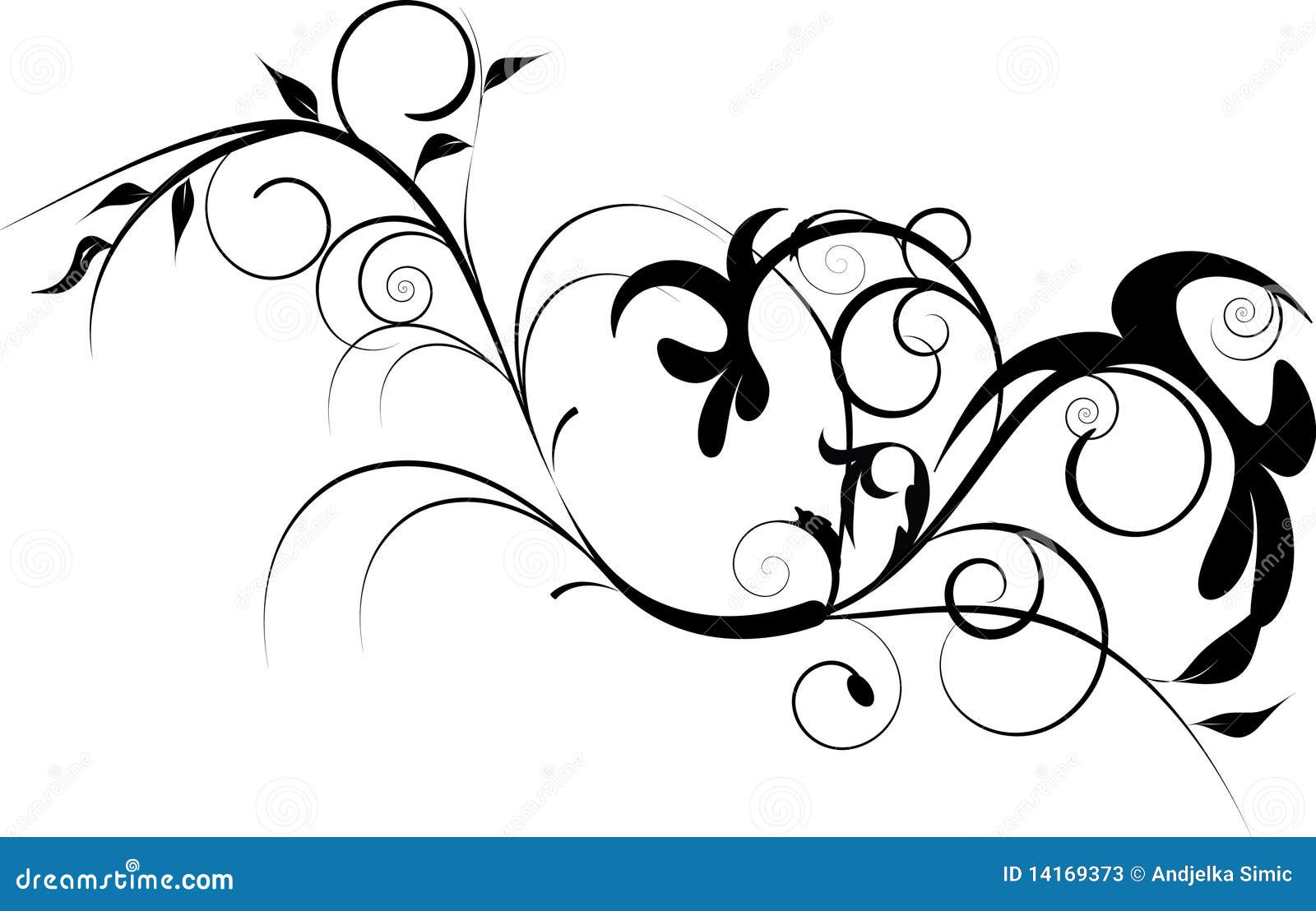 Black decorative ornament stock vector. Illustration of design 14169373