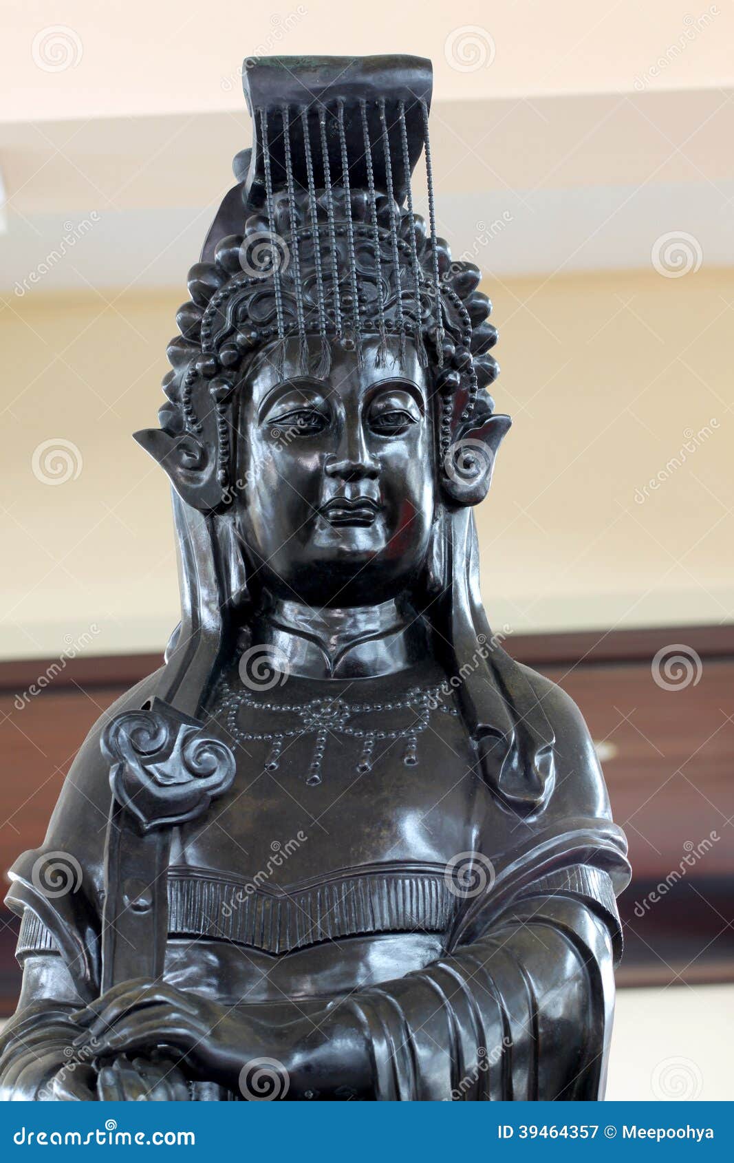 Black Deity Statues of Chinese Religion. Stock Image Image of emblem