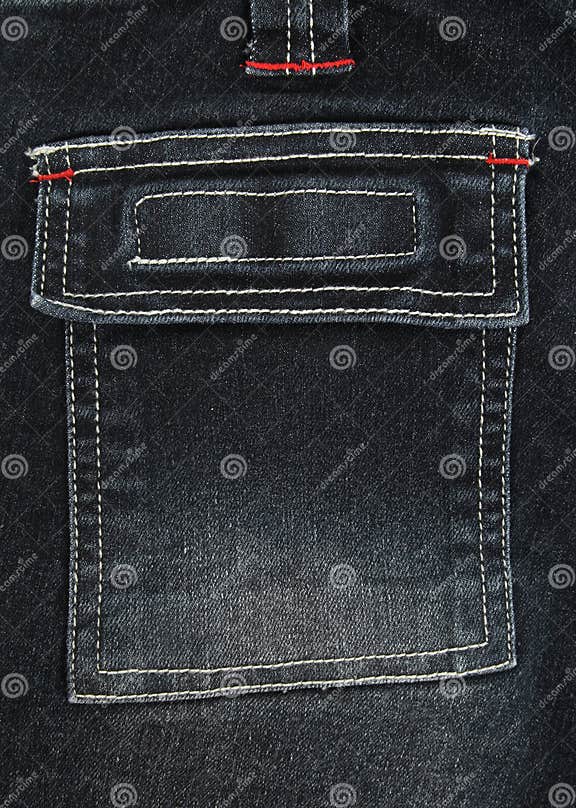 Black denim pocket stock image. Image of stitched, black - 5762557