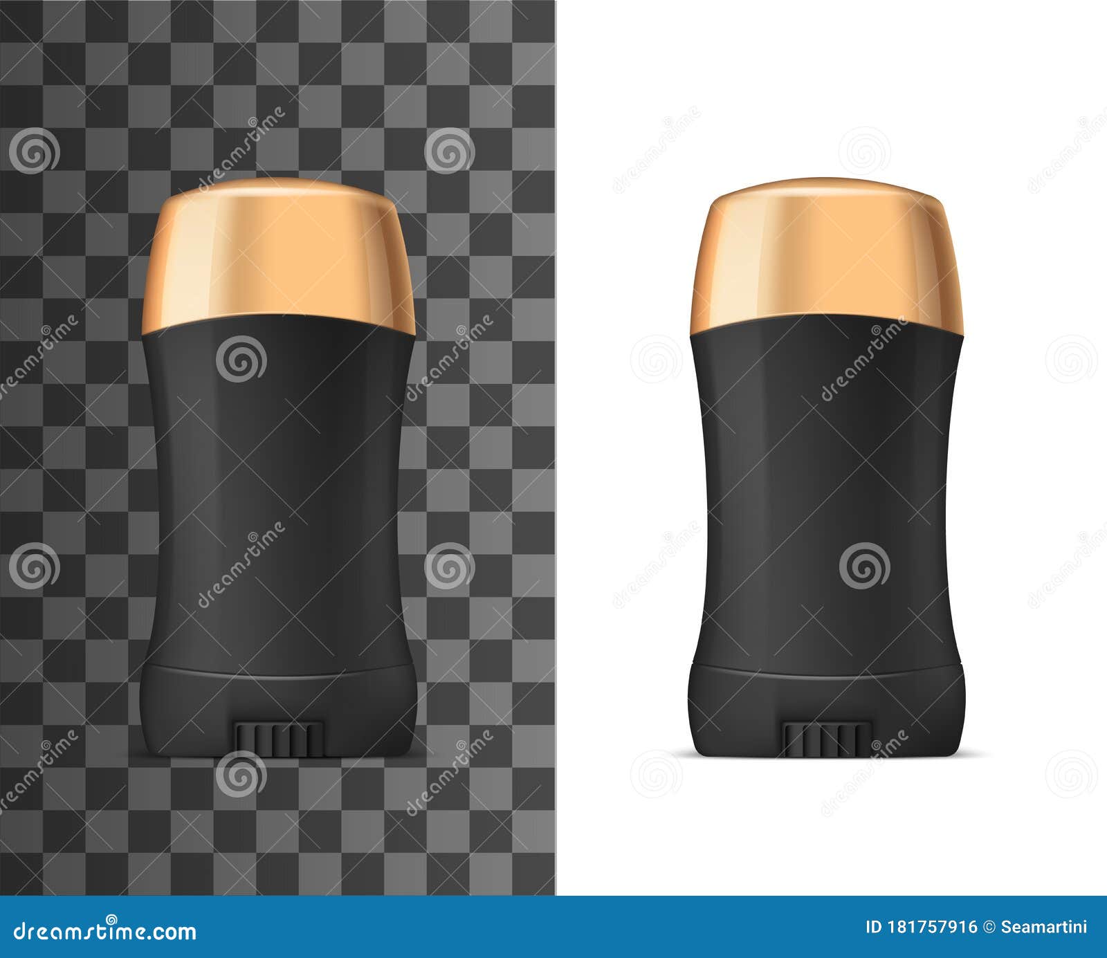 Download Deodorant Antiperspirant, Black And Golden Mockup Stock ...