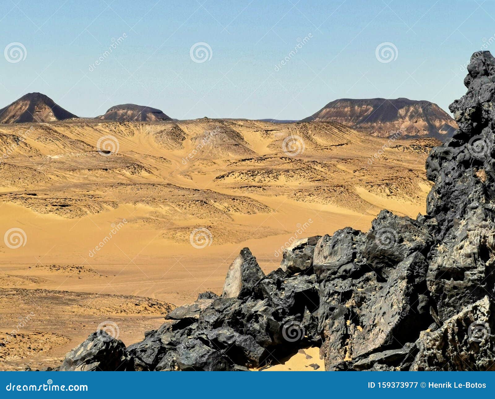 Black desert Egypt stock image. Image of wadi, wilderness 159373977