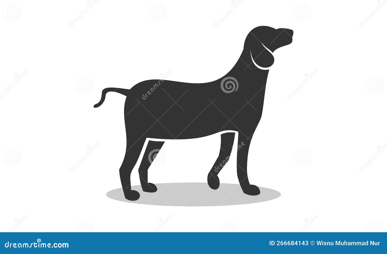 Black Dog Illustration Vector Design Stock Vector - Illustration of