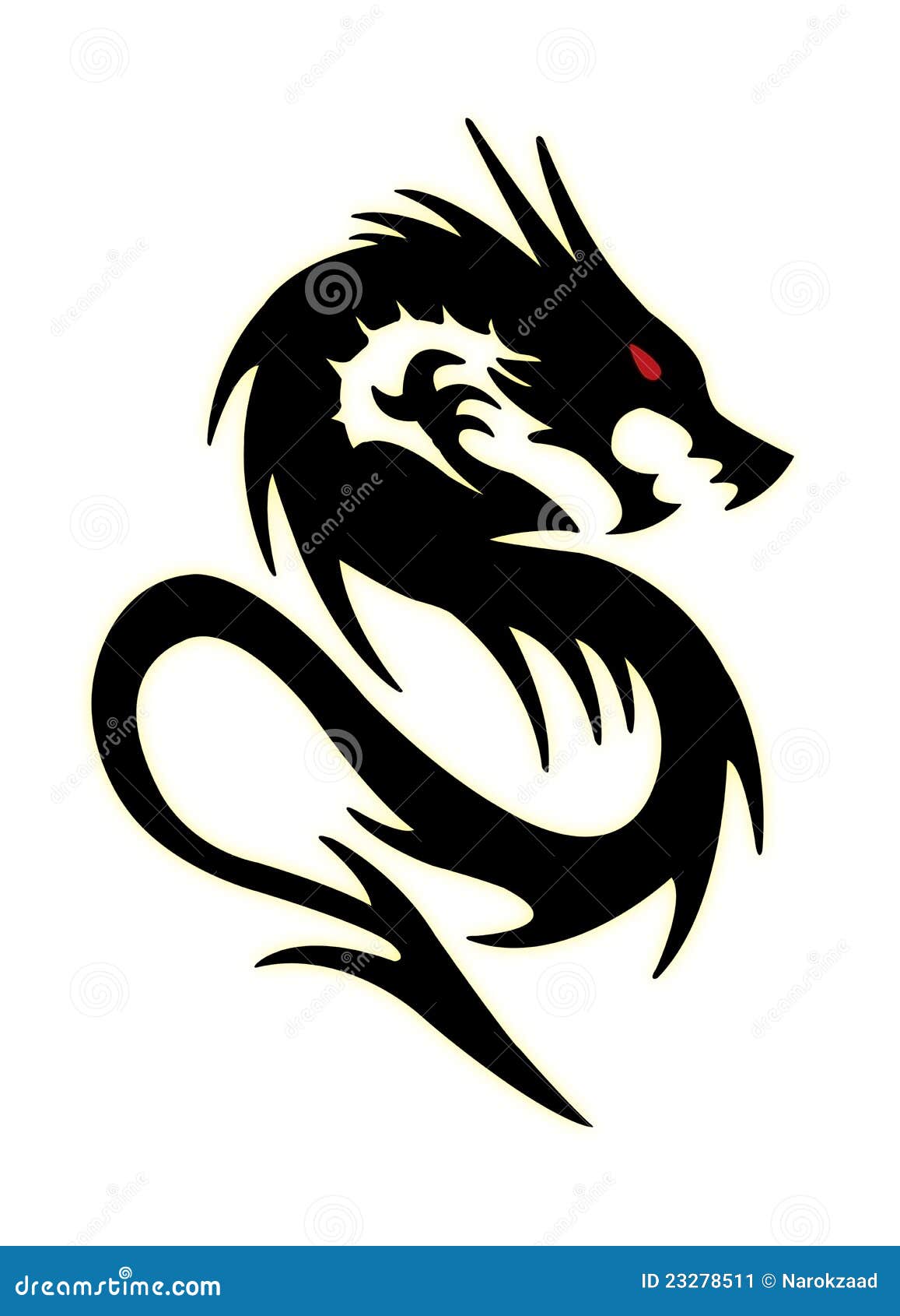 Black dragon stock image. Image of isolate, design, happy 23278511