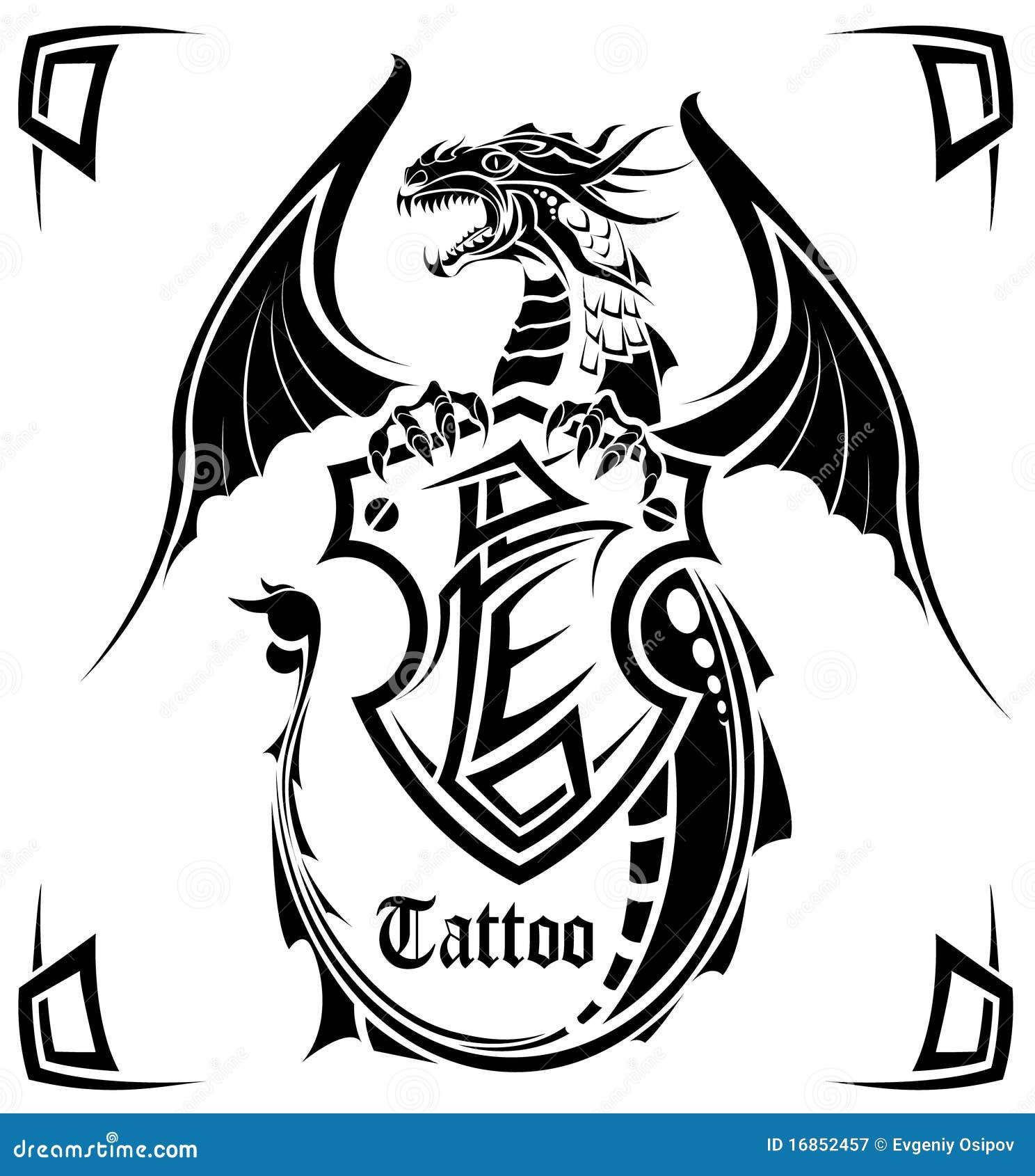 Black Dragon Tattoo Stock Illustrations – 11,410 Black Dragon Tattoo Stock  Illustrations, Vectors & Clipart - Dreamstime