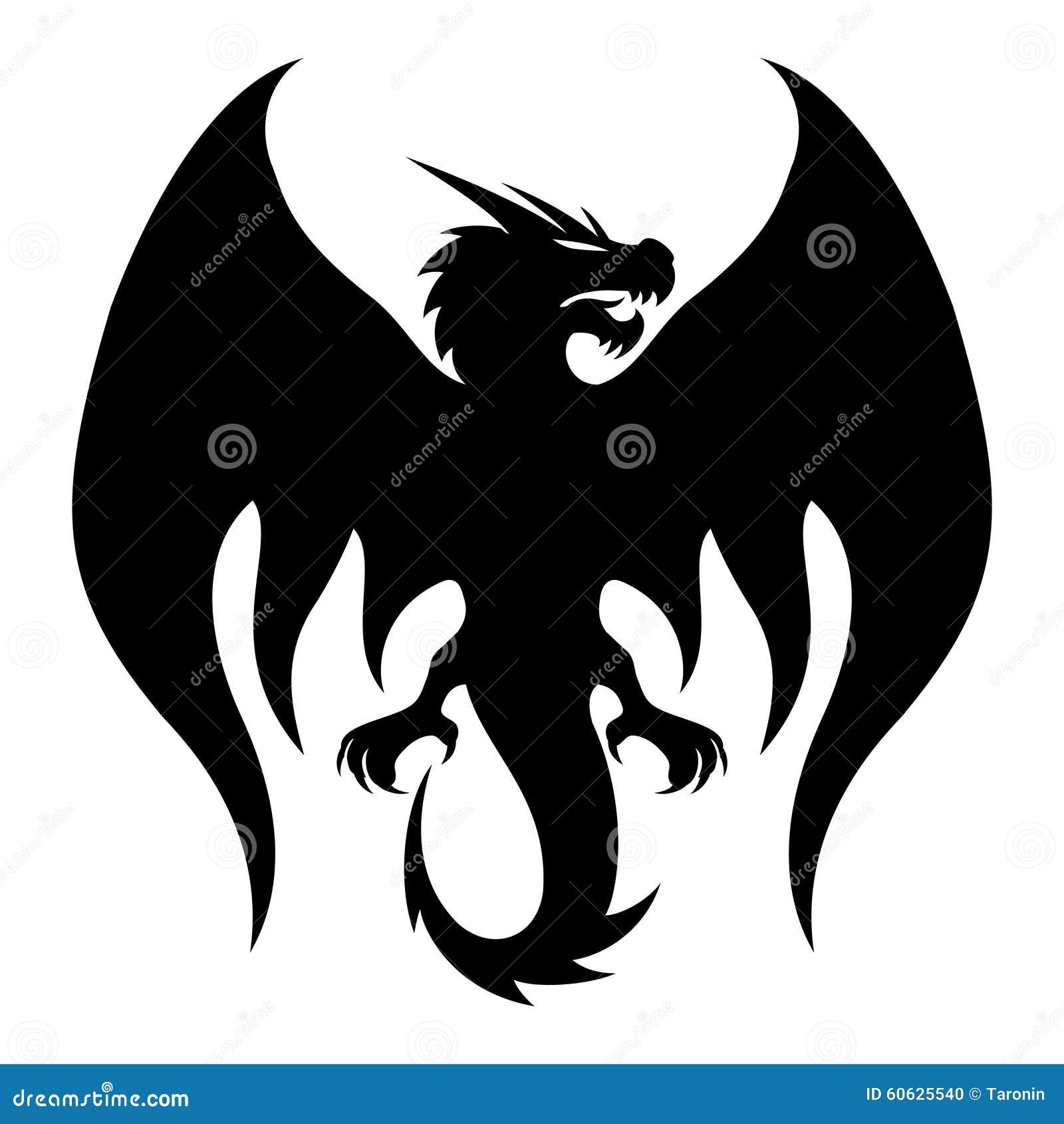 Black Dragon Stock Vector Illustration Of Gothic Northern