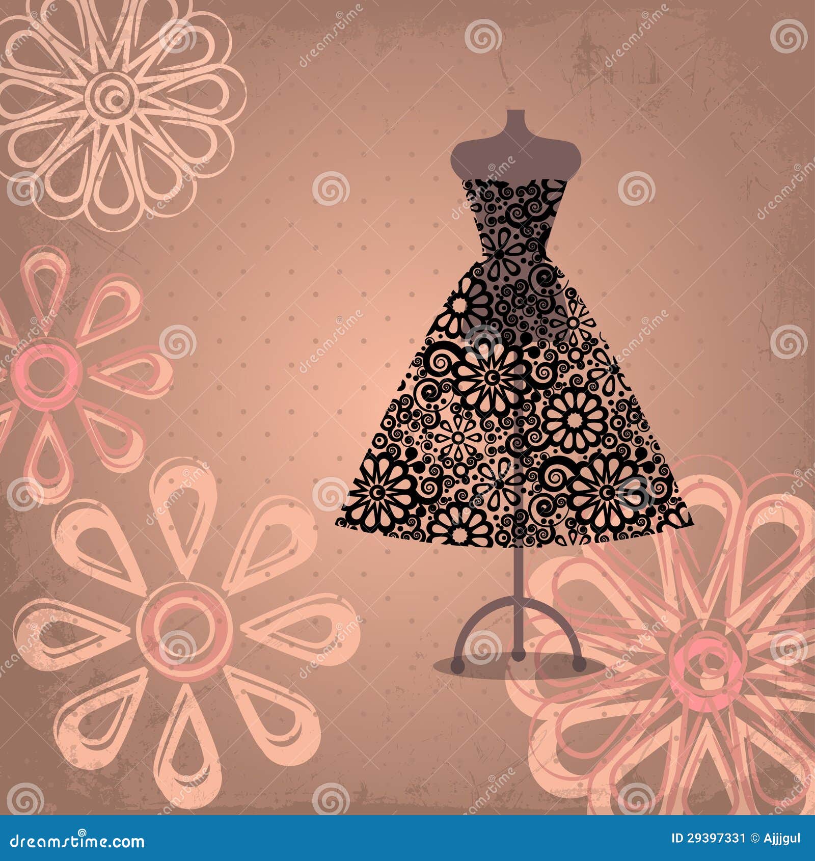 Black dress stock illustration. Illustration of cocktail - 29397331