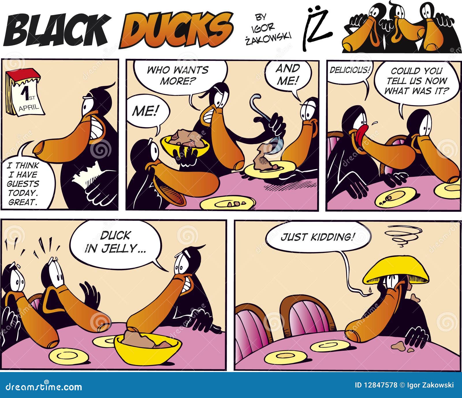 Black Ducks Comic Strip Episode 15 Stock Vector - Illustration of drawing,  funny: 12847578