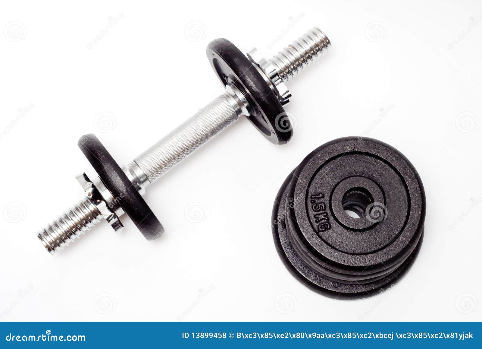 Black Dumbbell, Bodybuilding Equipment Royalty Free Stock Photos