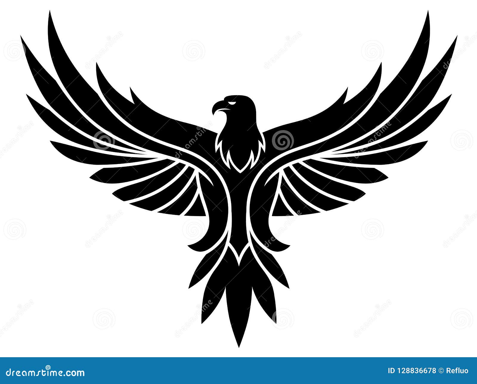 Black Eagle Emblem Stock Vector Illustration Of Stylized