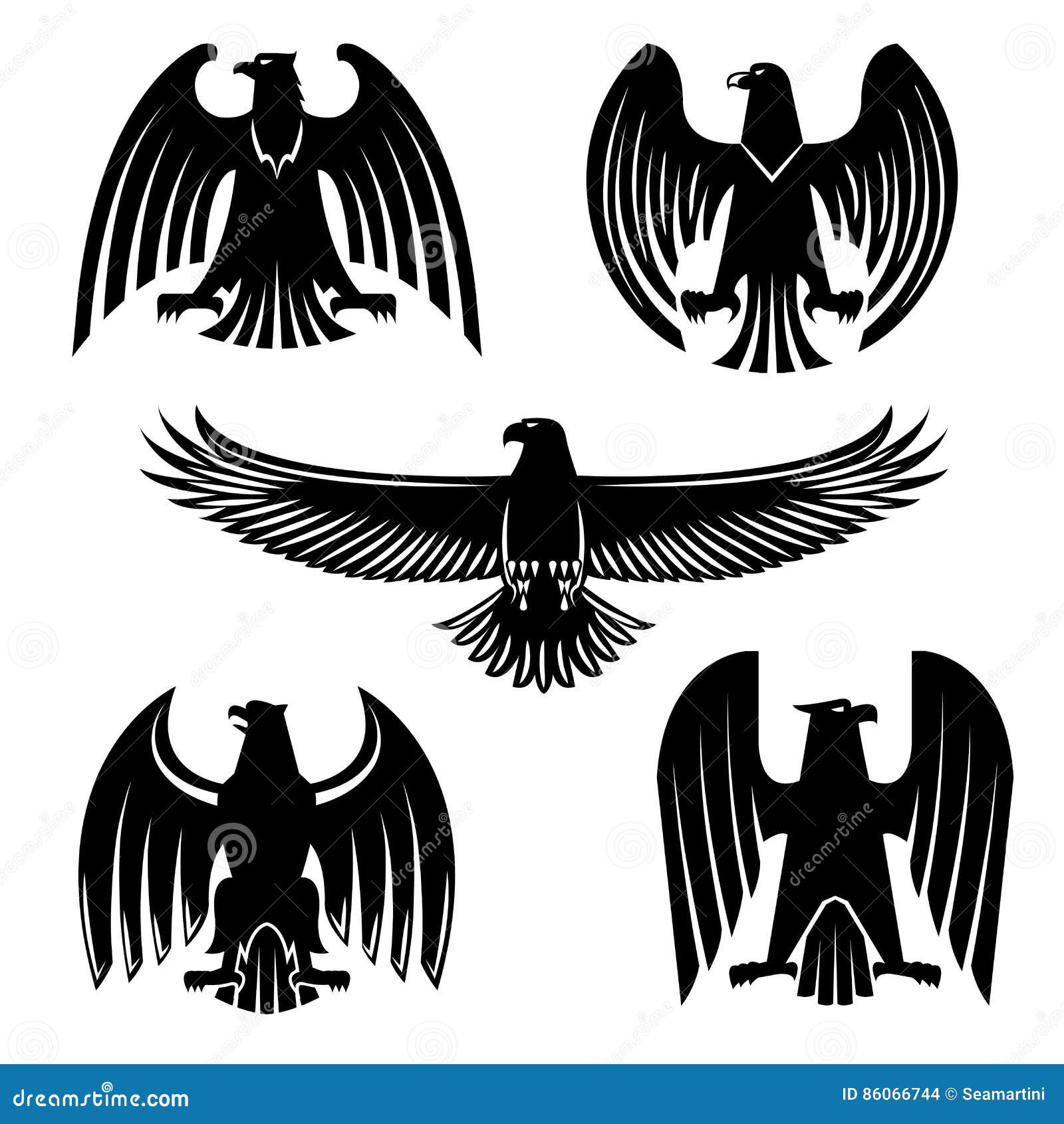 Black eagle tattoo Royalty Free Vector Image  VectorStock