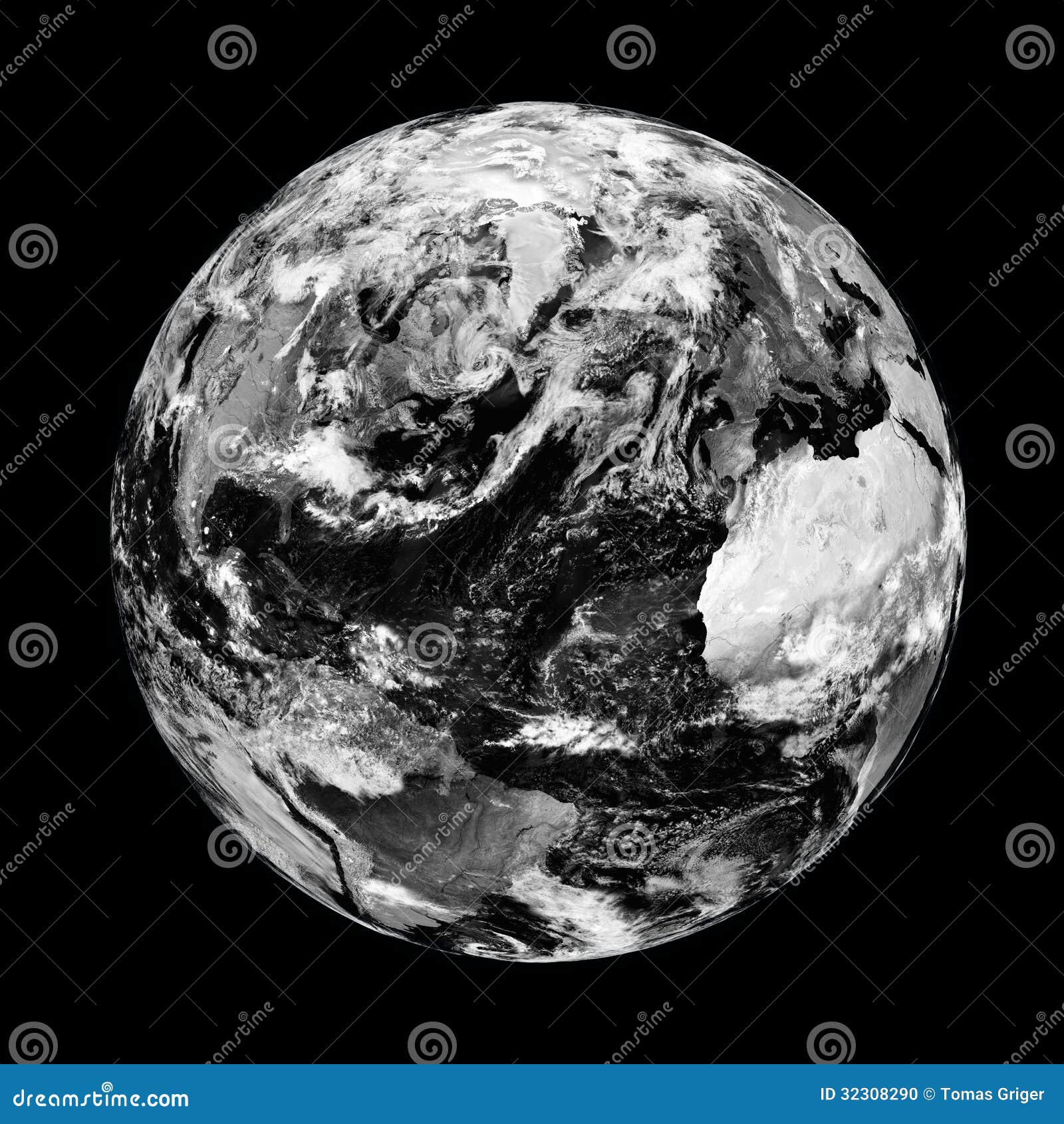 Black Earth stock illustration. Illustration of hemisphere 32308290
