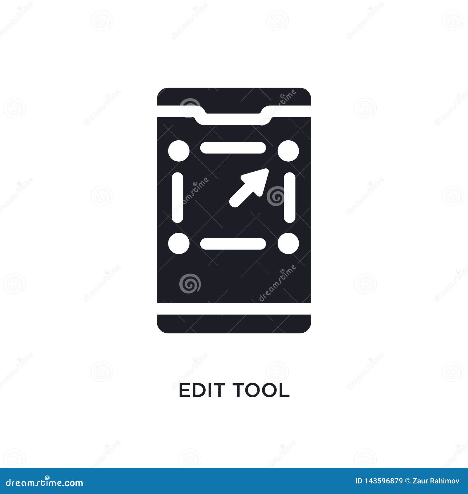 Download Black Edit Tool Isolated Vector Icon. Simple Element Illustration From Mobile App Concept Vector ...