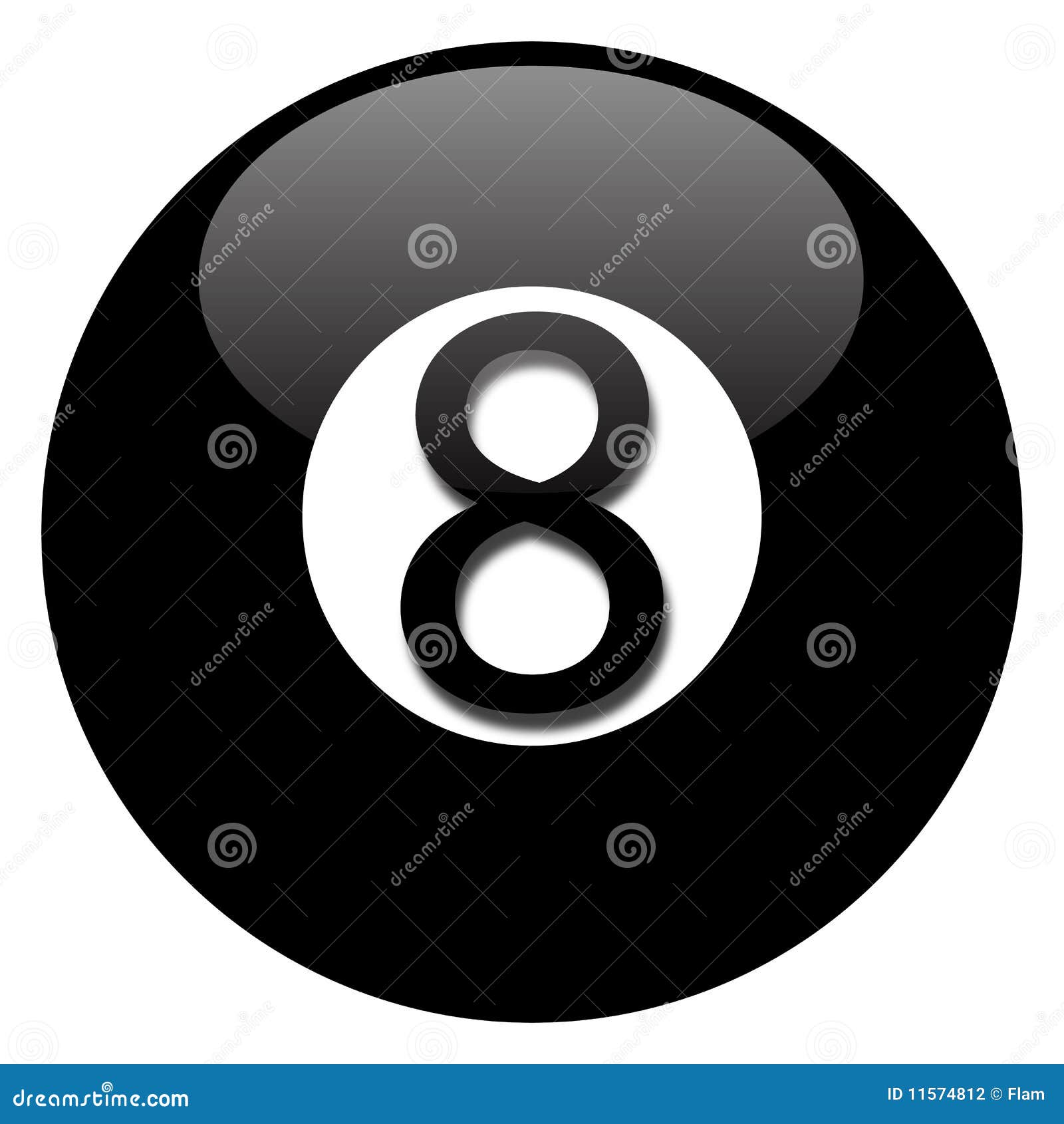 Black eight ball stock vector. Illustration of black 11574812