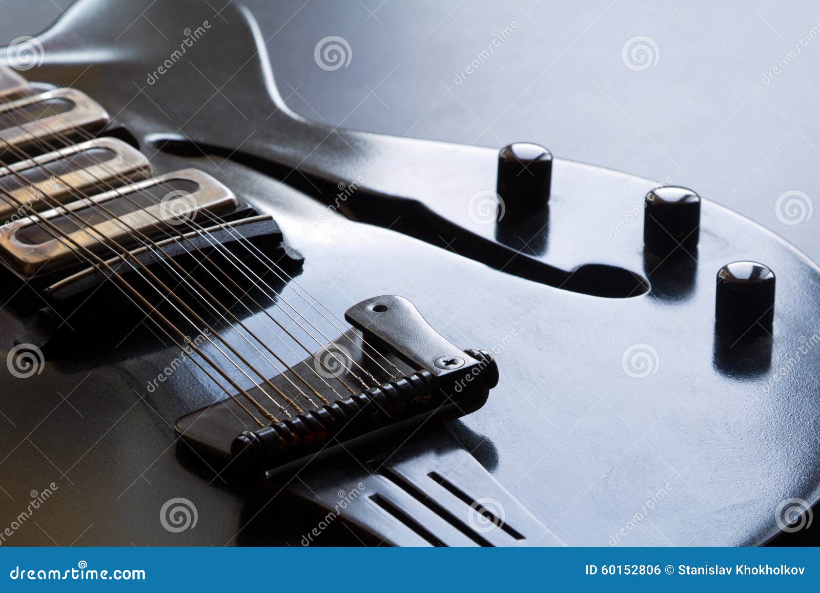 Black Electric Guitar Lying on the Table Stock Photo Image of lying