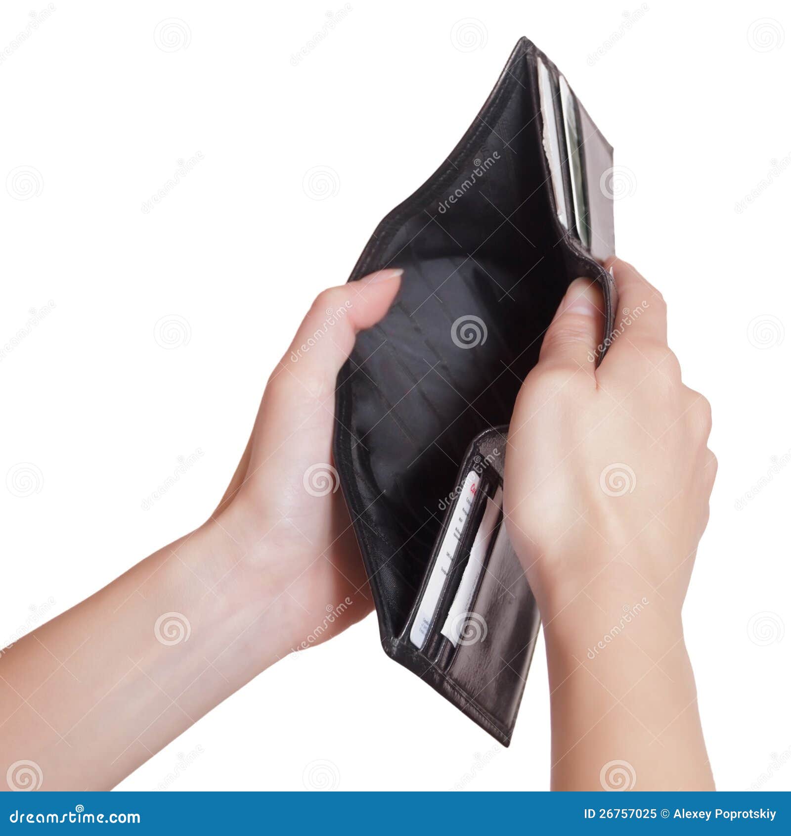 Black empty purse stock image. Image of leather, single 26757025