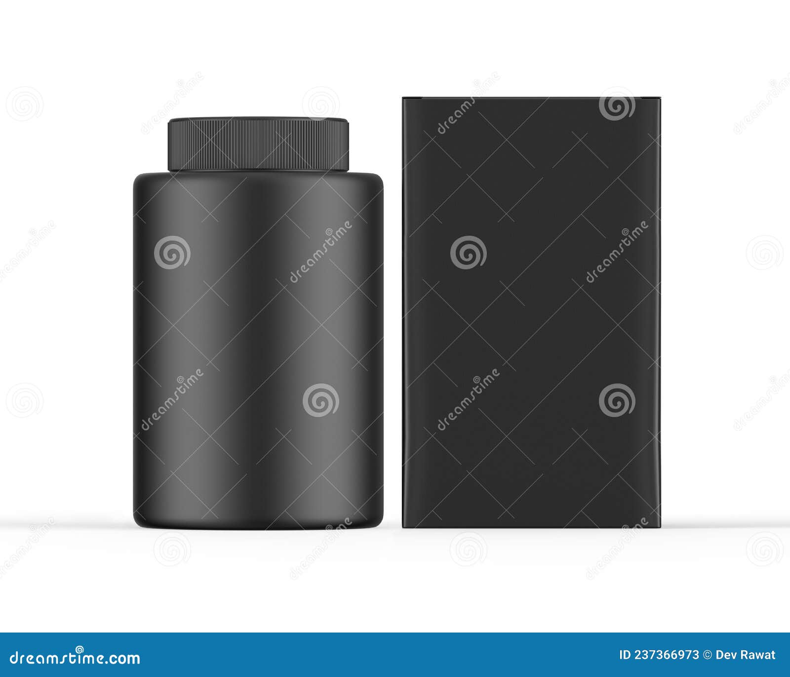 Black protein powder container with red lid Vector Image
