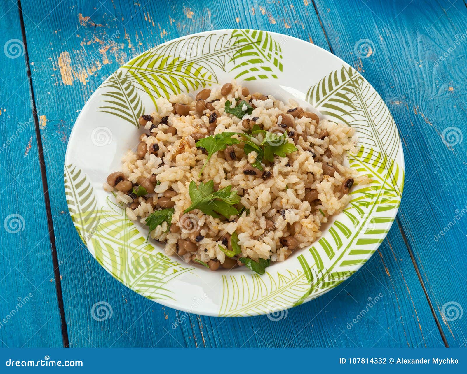 Black Eyed Peas and Rice stock photo. Image of dish - 107814332
