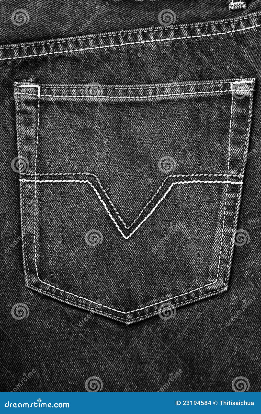 Black fabric jean pocket stock photo. Image of material 23194584