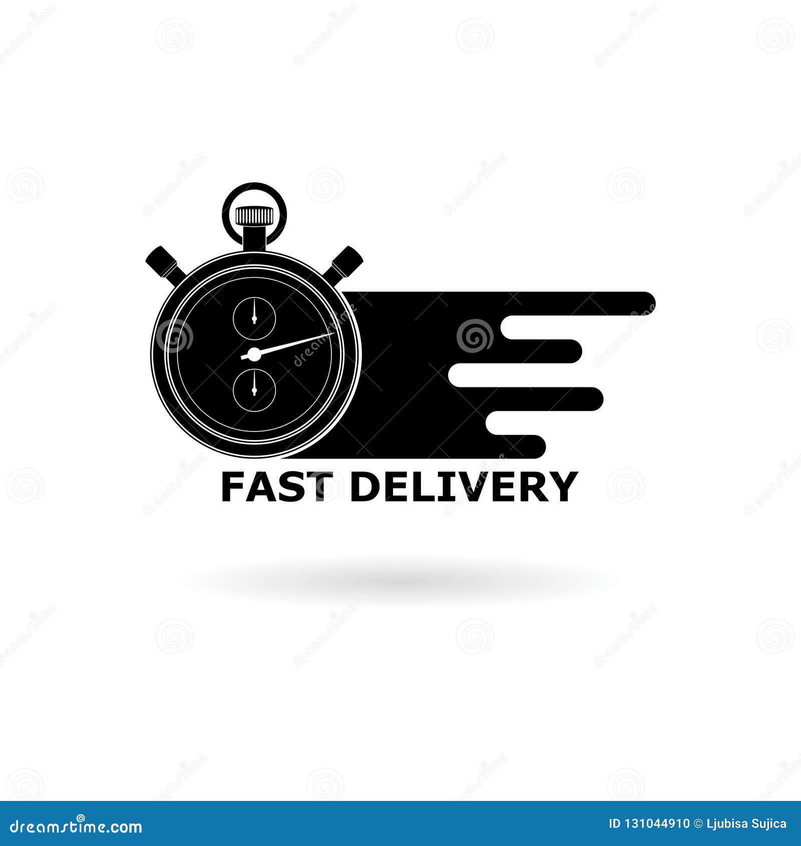 Black Fast Delivery Icon, Speed Time Icon Logo Stock Vector ...