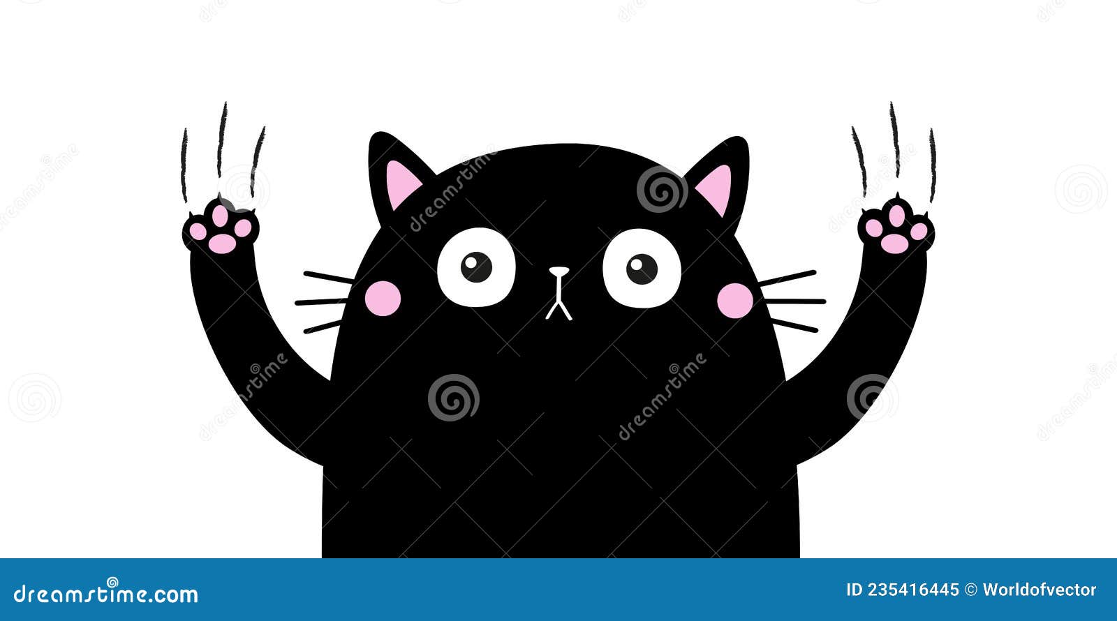 Black Fat Cat Nail Claw Scratch Glass Paper. Funny Kitten. Cute Cartoon  Kawaii Character. Excoriation Track Line Shape Stock Vector - Illustration  of feline, nose: 235416445