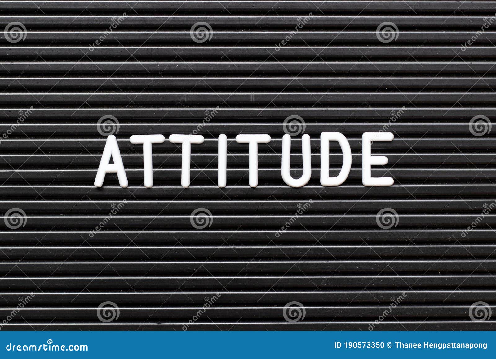 Black Board with White Alphabet in Word Attitude Background Stock ...